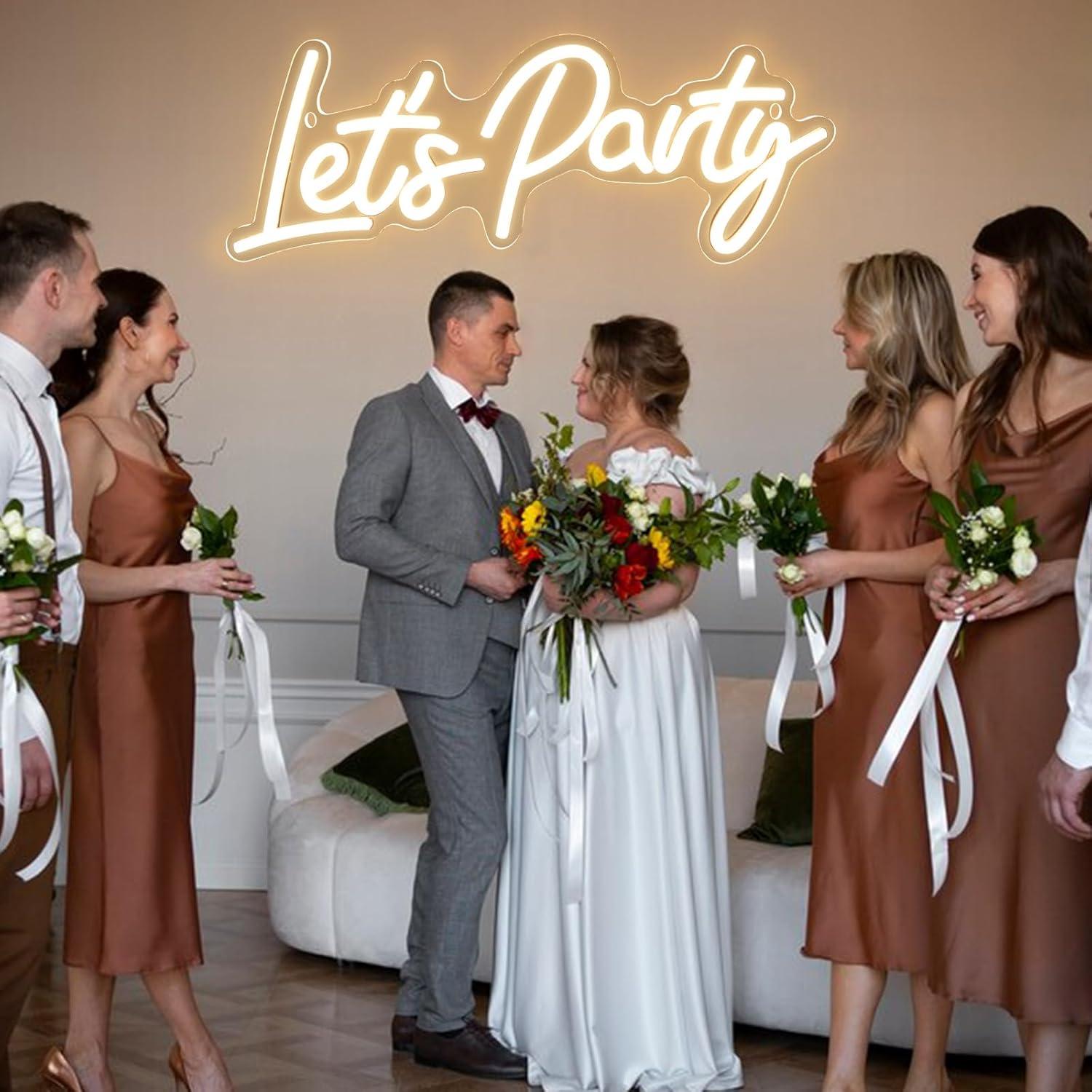 Señal de Neón LED Regulable AYwYyjCh 38.1x15.2cm Blanca Cálida