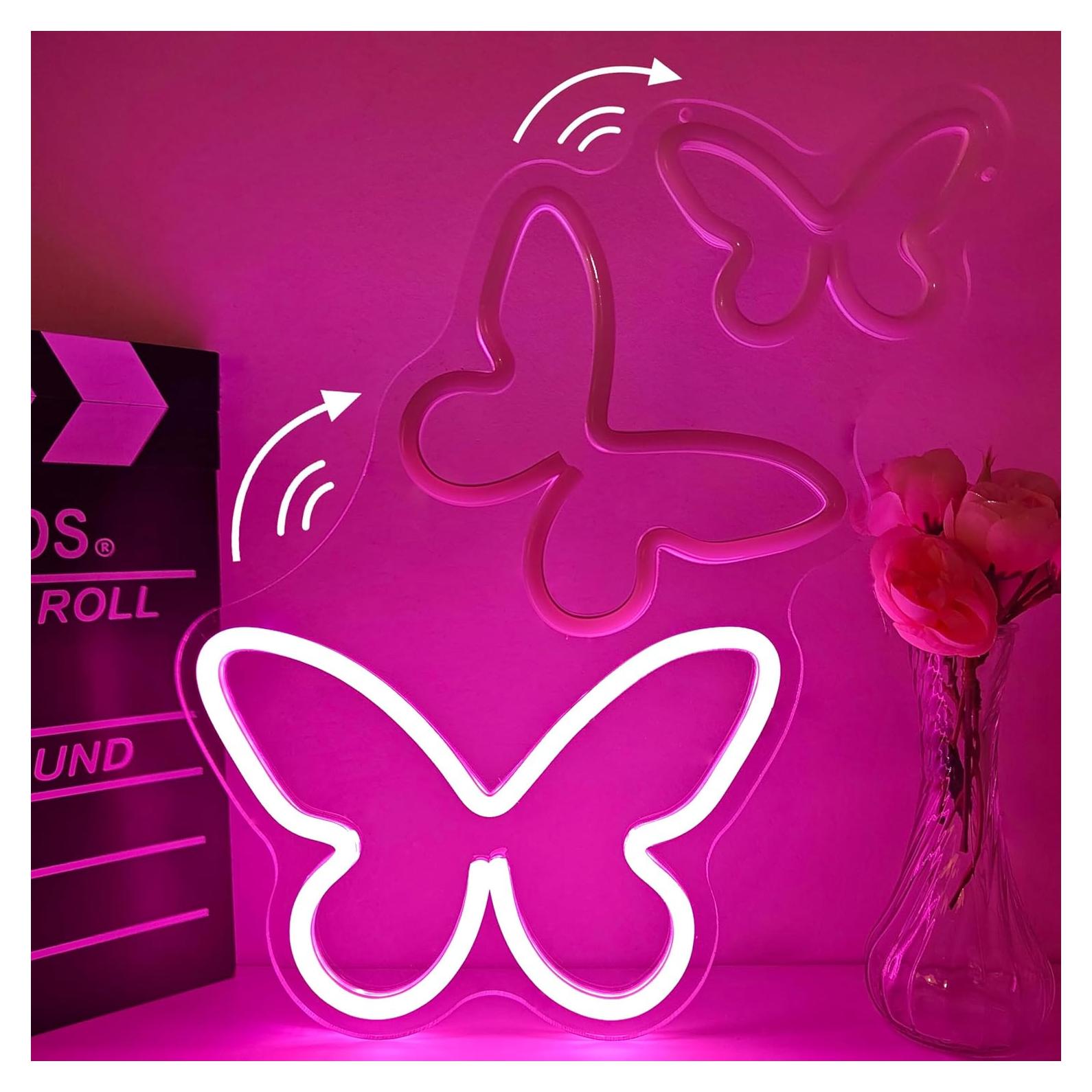Luz de Neón Mariposa Regulable Dpaint 30x10 cm LED