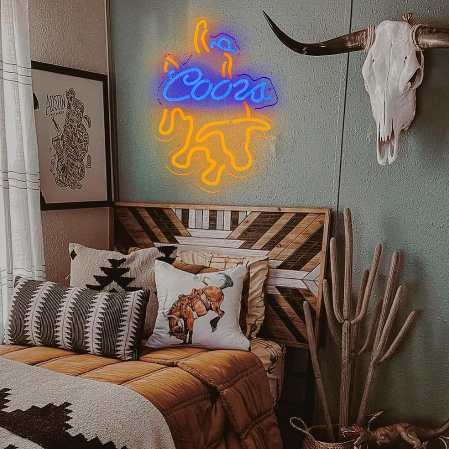 Cartel de Neón Coors Pinlangdou 27.9x38.1cm Decoración