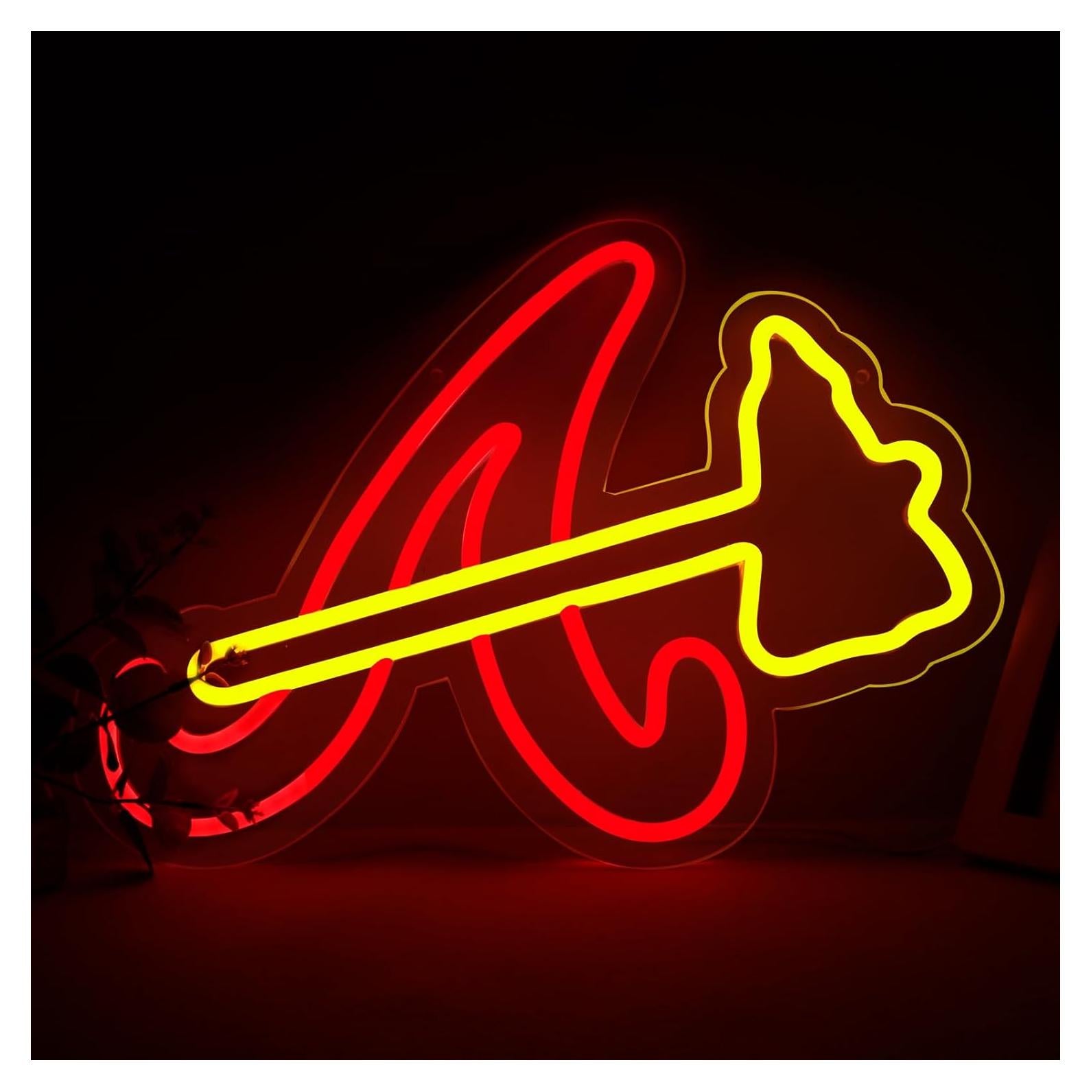 Letrero de neón Balanar Braves 40.9x29 cm para decoración