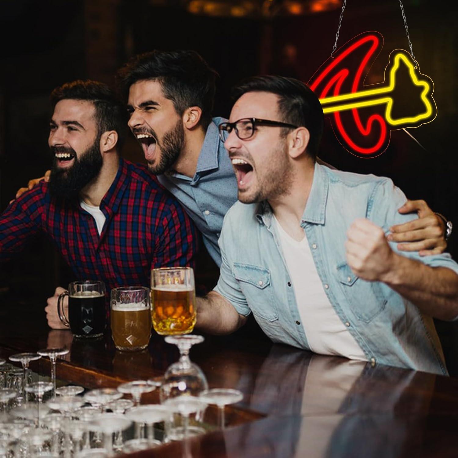 Letrero de neón Balanar Braves 40.9x29 cm para decoración