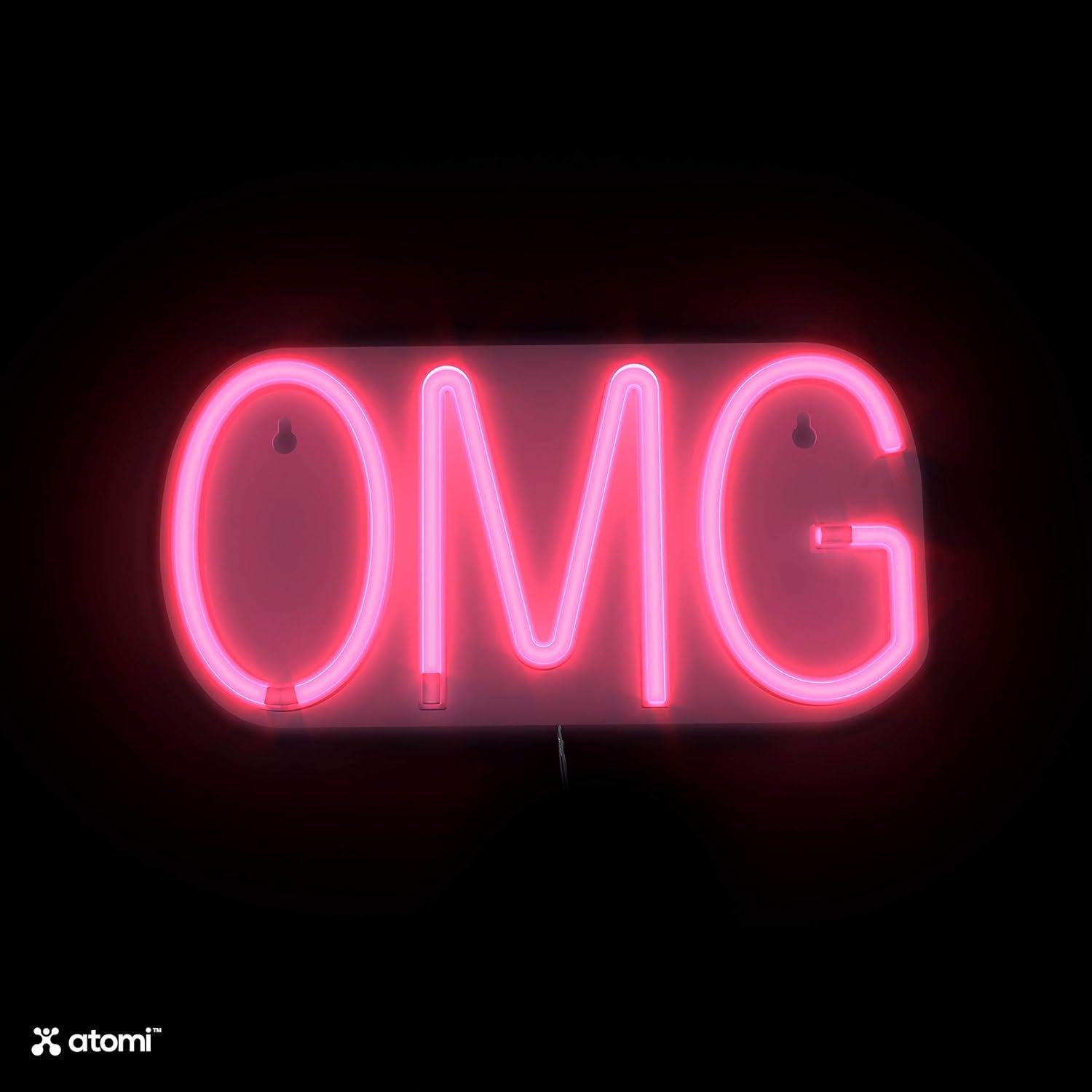 Luz de Neón Atomi OMG Rosa LED Decorativa USB 3m