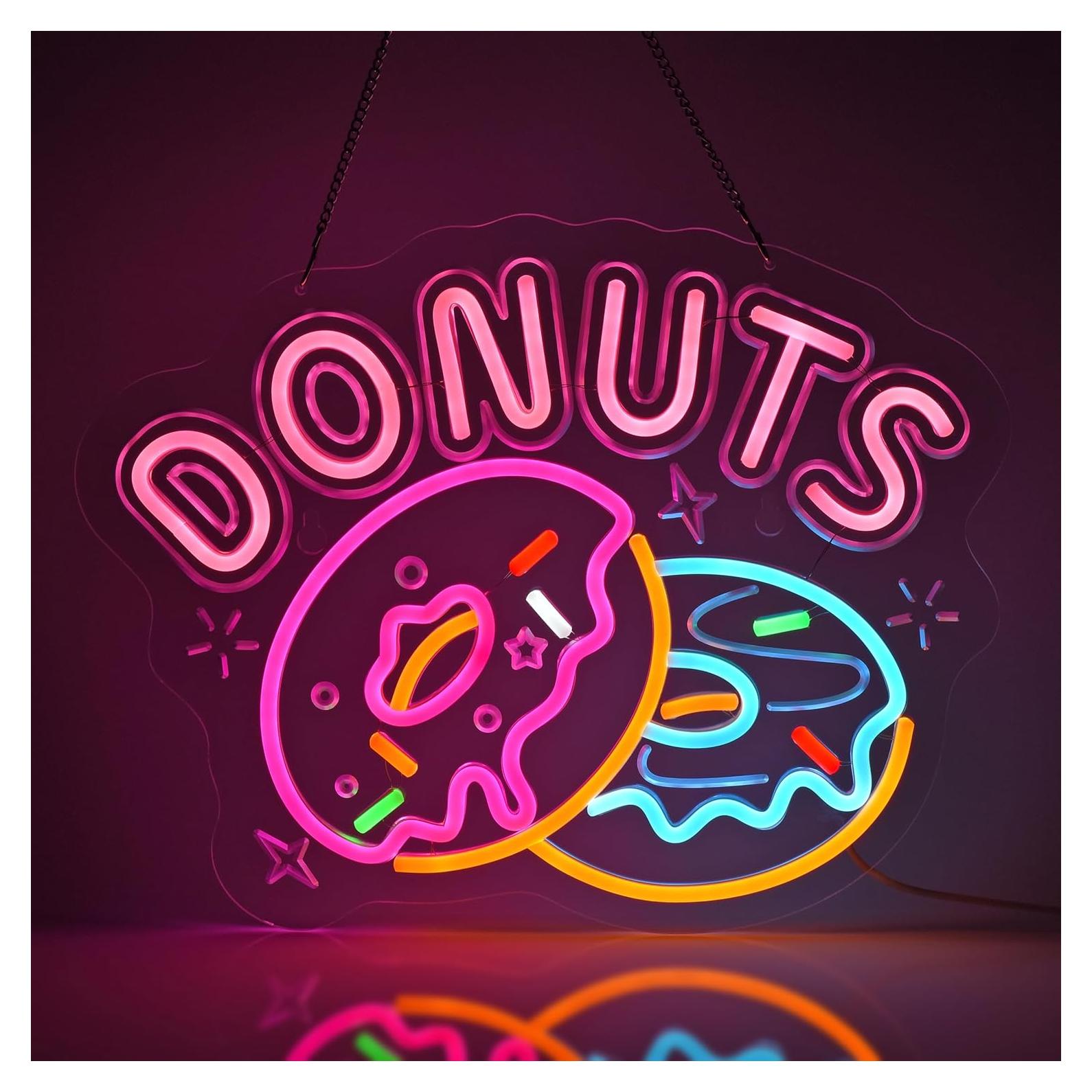 Cartel de Neon Donuts Jomobuty 40.7x32 cm USB Regulable