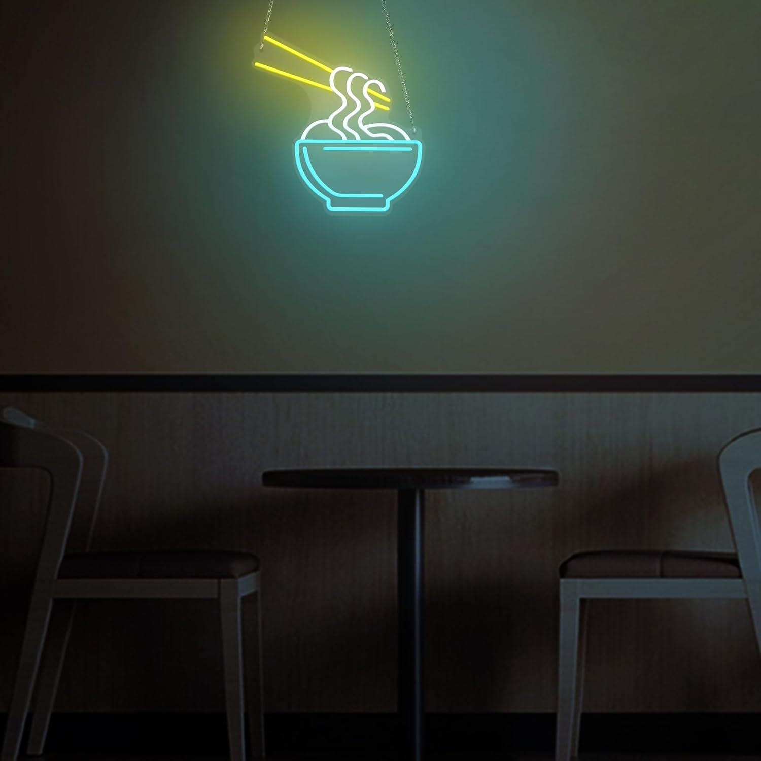 Cartel de Neón Fideos OkiyiD para Decoración de Pared