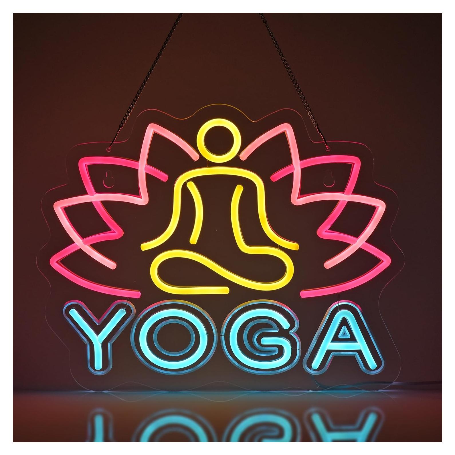 Letrero de Neón Yoga JOMOSPO 40x32 cm USB Regulable