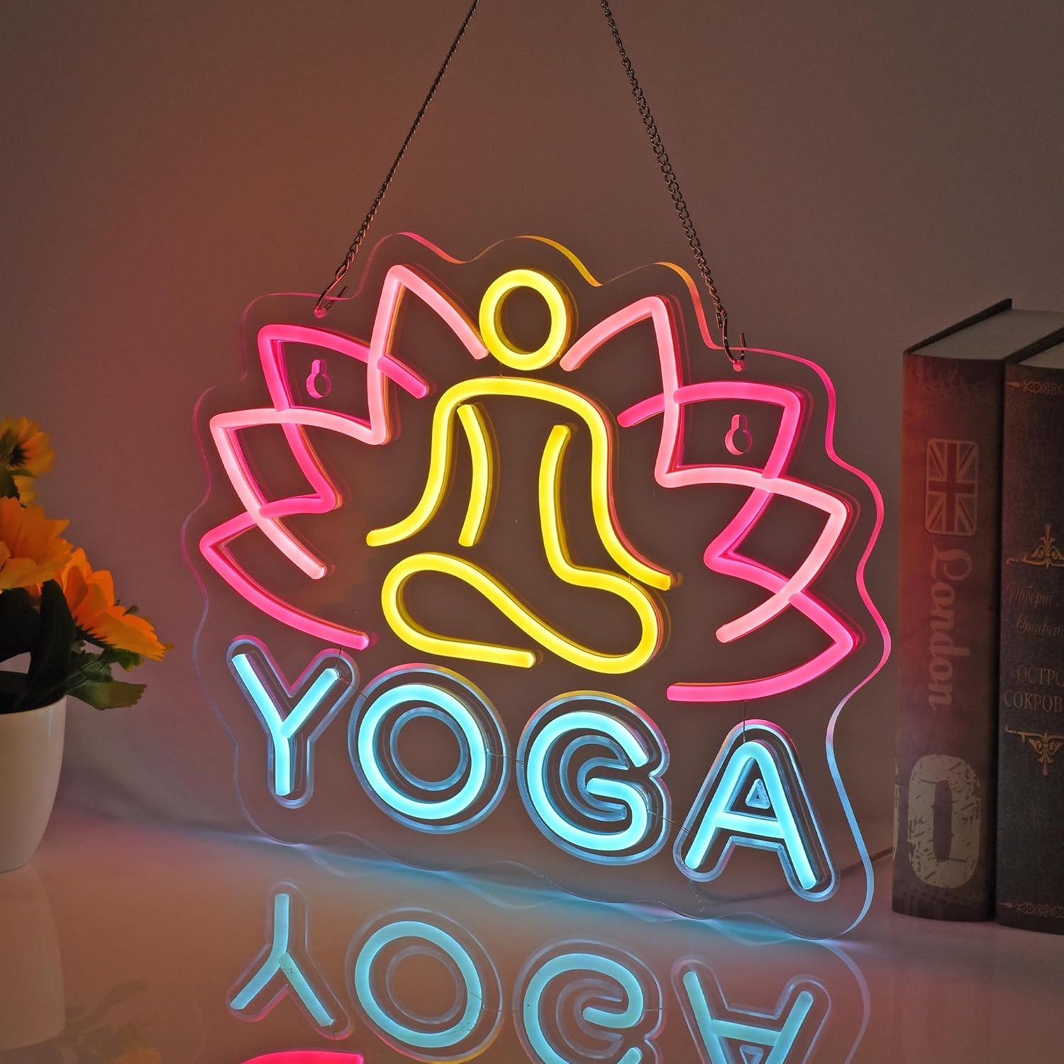 Letrero de Neón Yoga JOMOSPO 40x32 cm USB Regulable