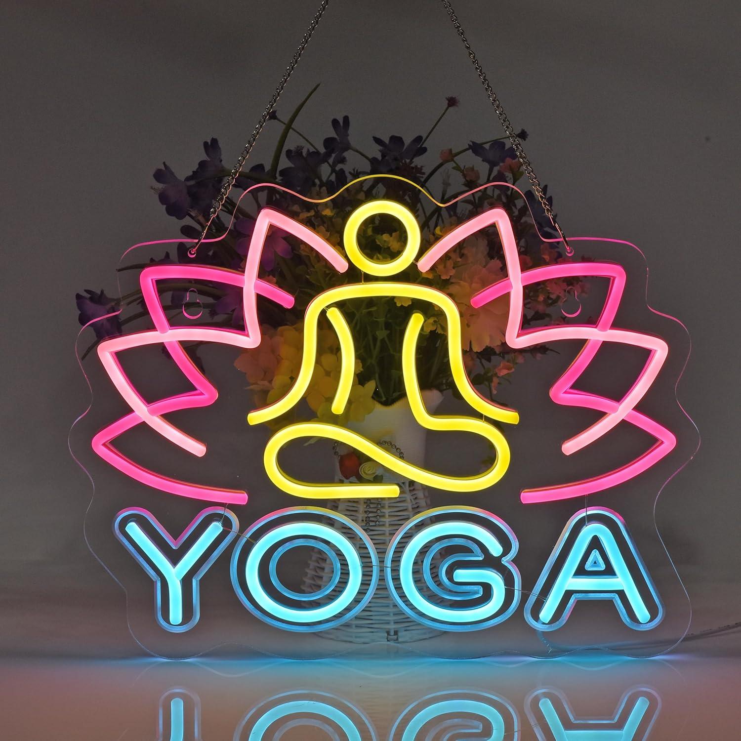 Letrero de Neón Yoga JOMOSPO 40x32 cm USB Regulable