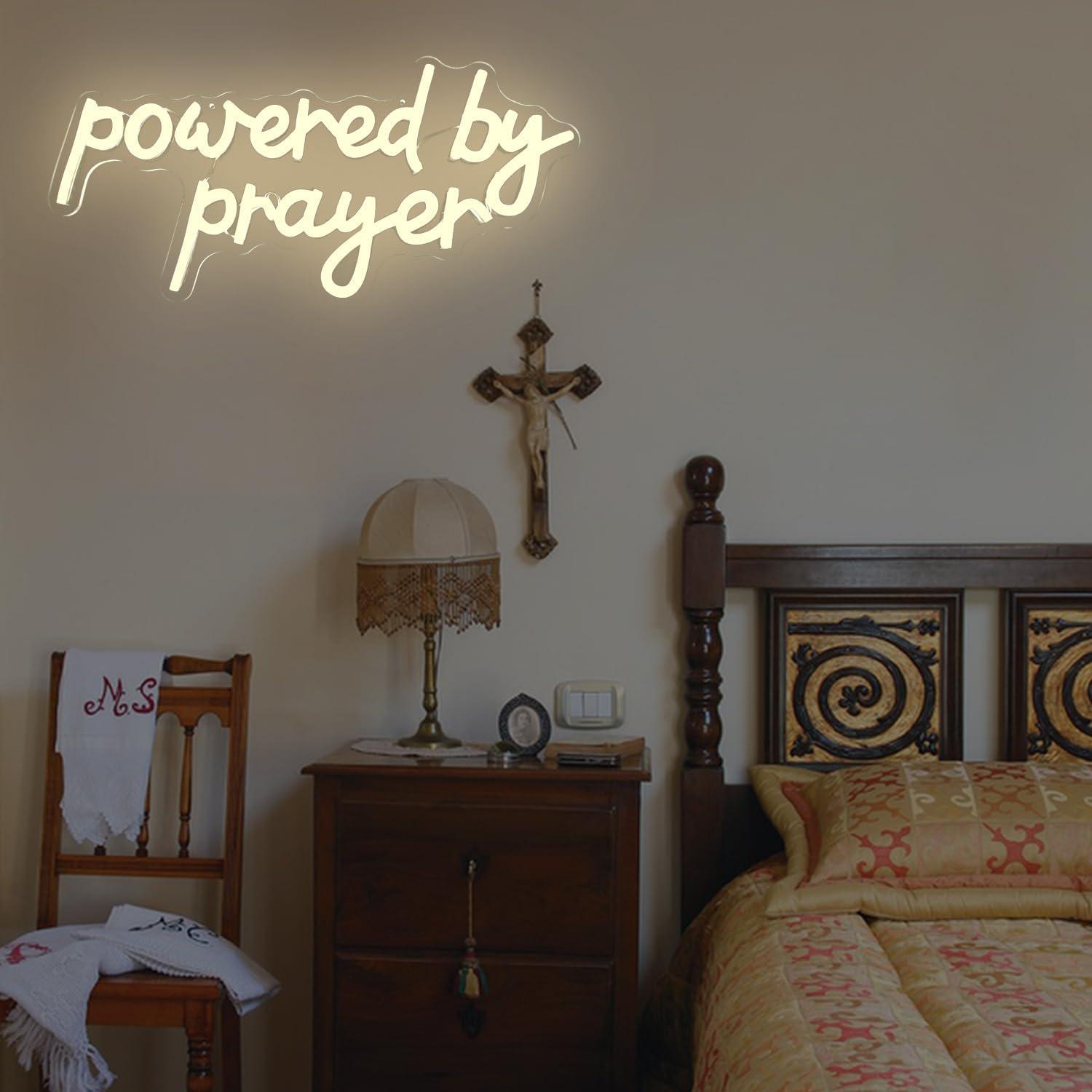 Luz de Neón Regulable Dpaint 'Alimentada por la Oración' 30cm