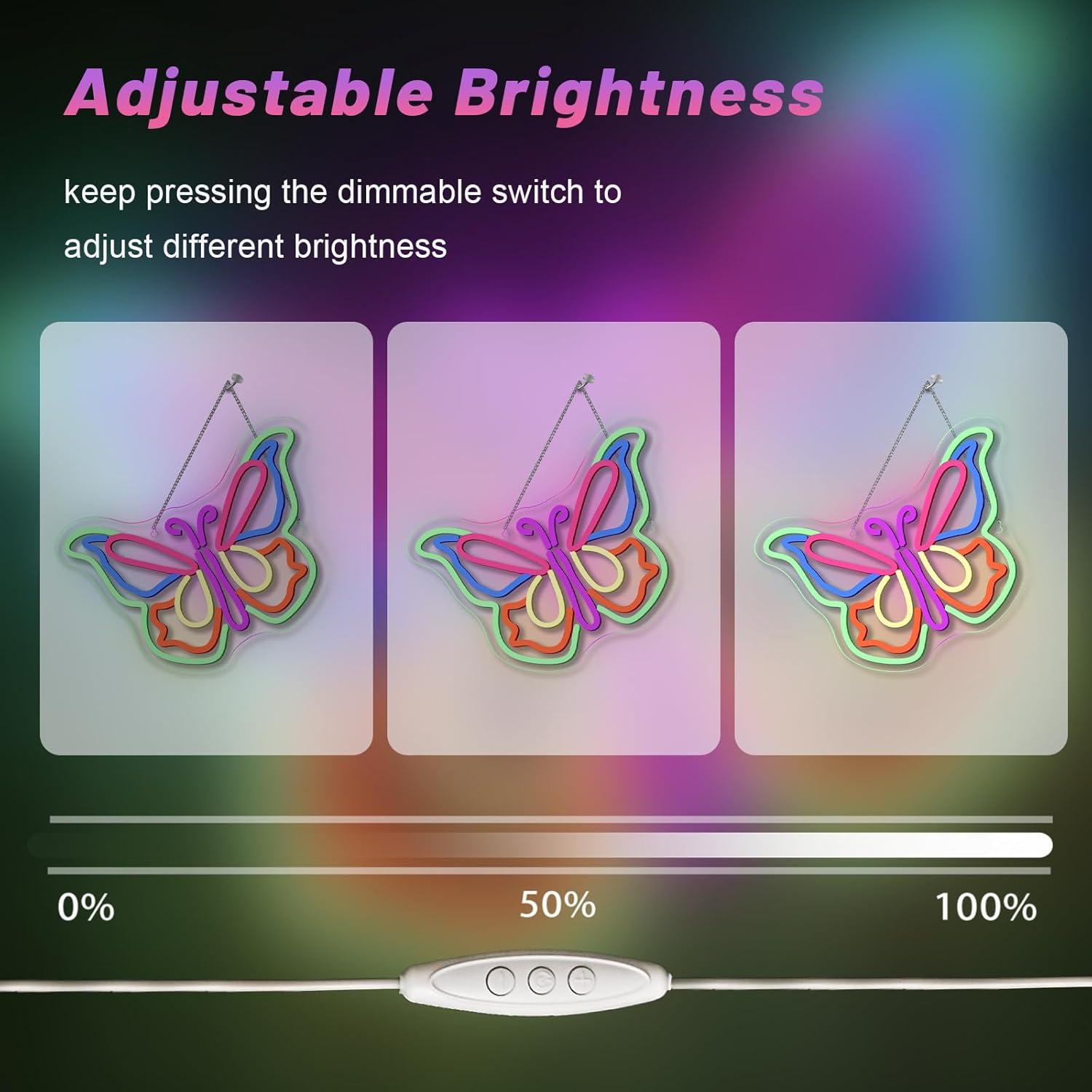 Luz de Neón Mariposa LED para Decoración de Pared 35.5cm