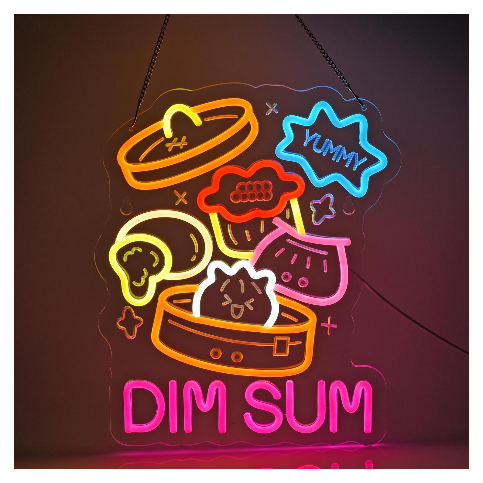 Señal de Neón DIM SUM JULHOVR 38x32 cm USB Regulable