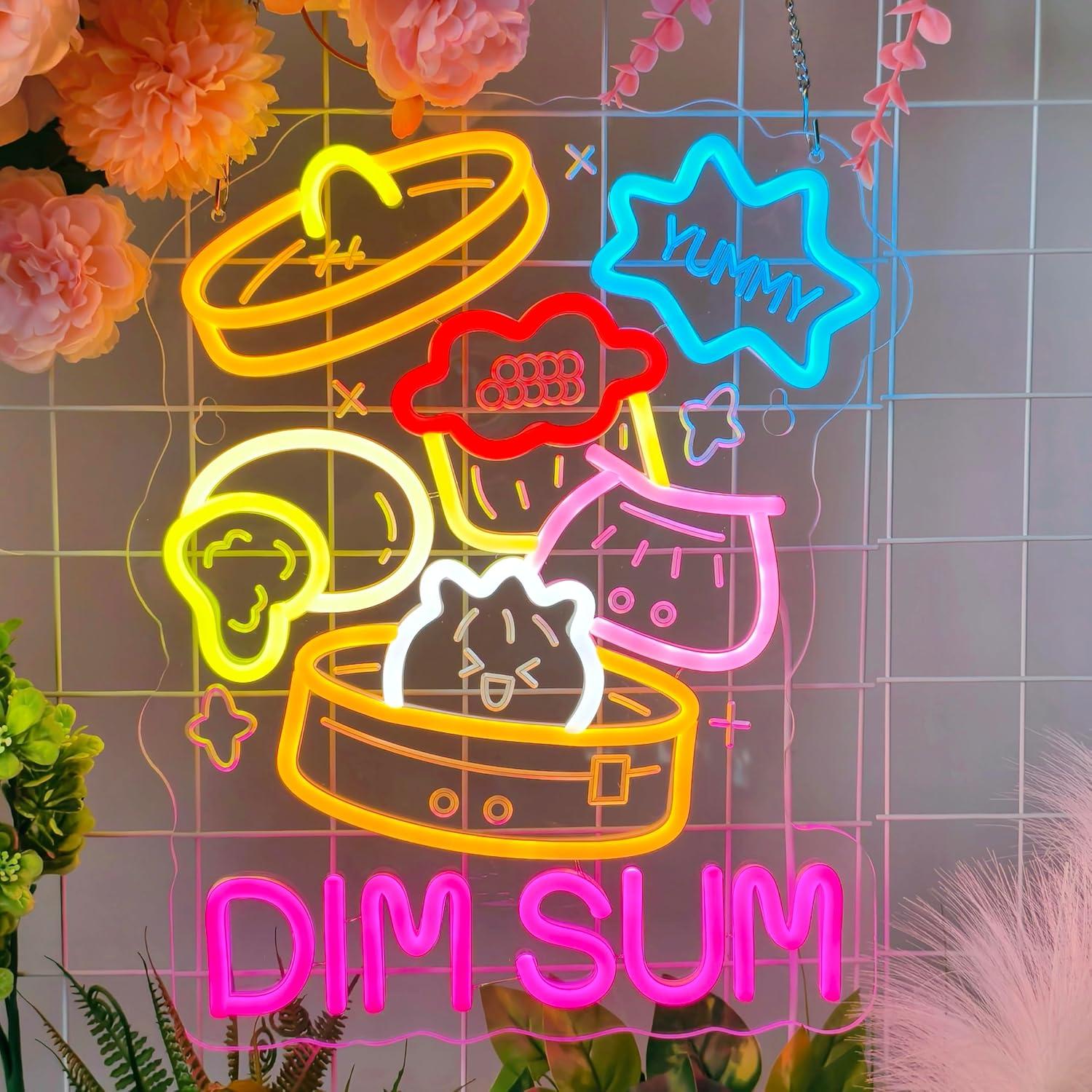 Señal de Neón DIM SUM JULHOVR 38x32 cm USB Regulable