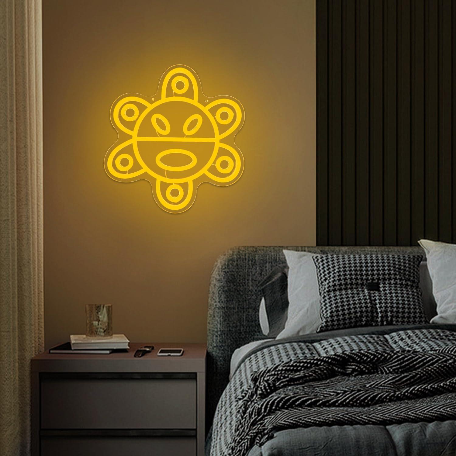 Cartel Neón Taino Sol de Puerto Rico - Luz LED Regulable