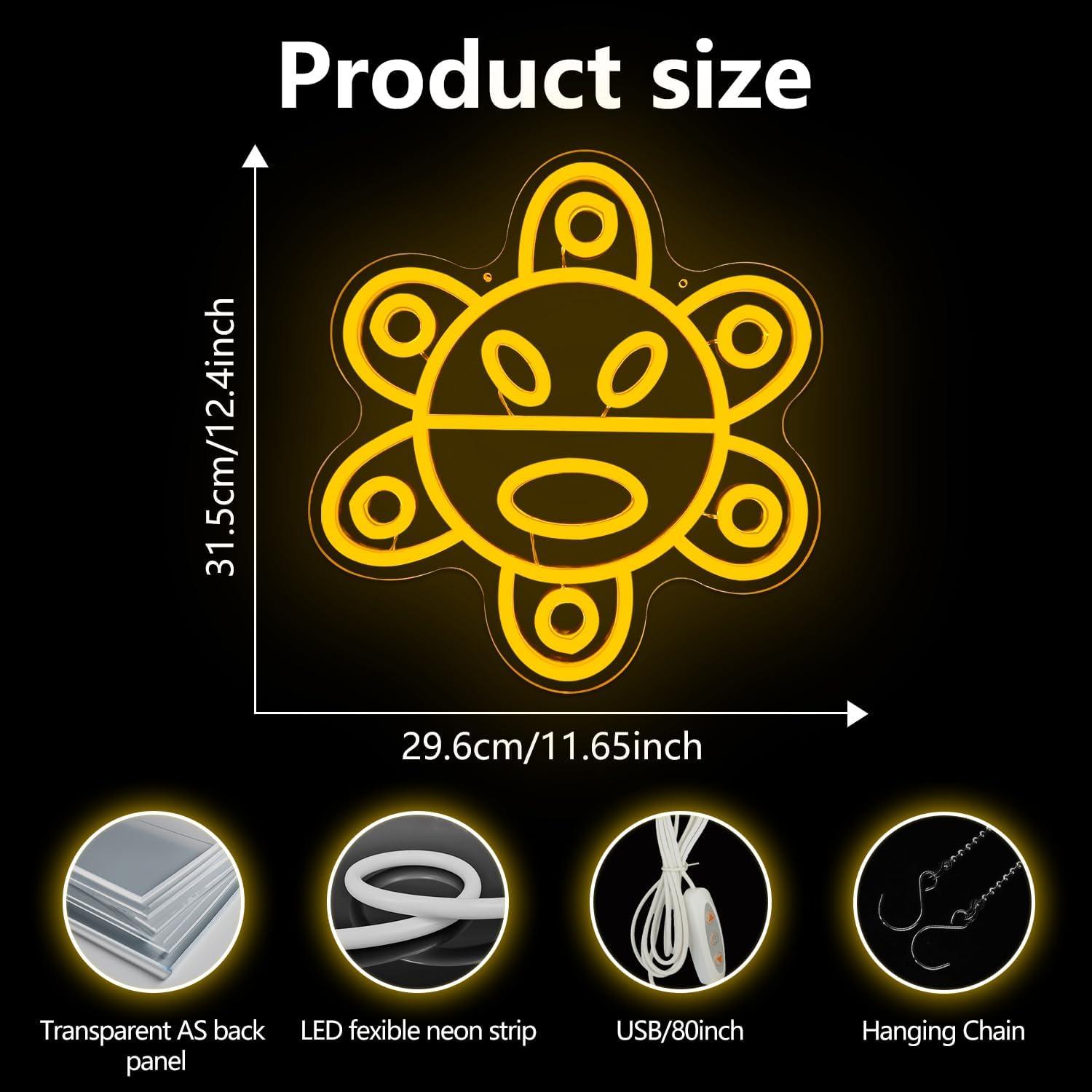 Cartel Neón Taino Sol de Puerto Rico - Luz LED Regulable