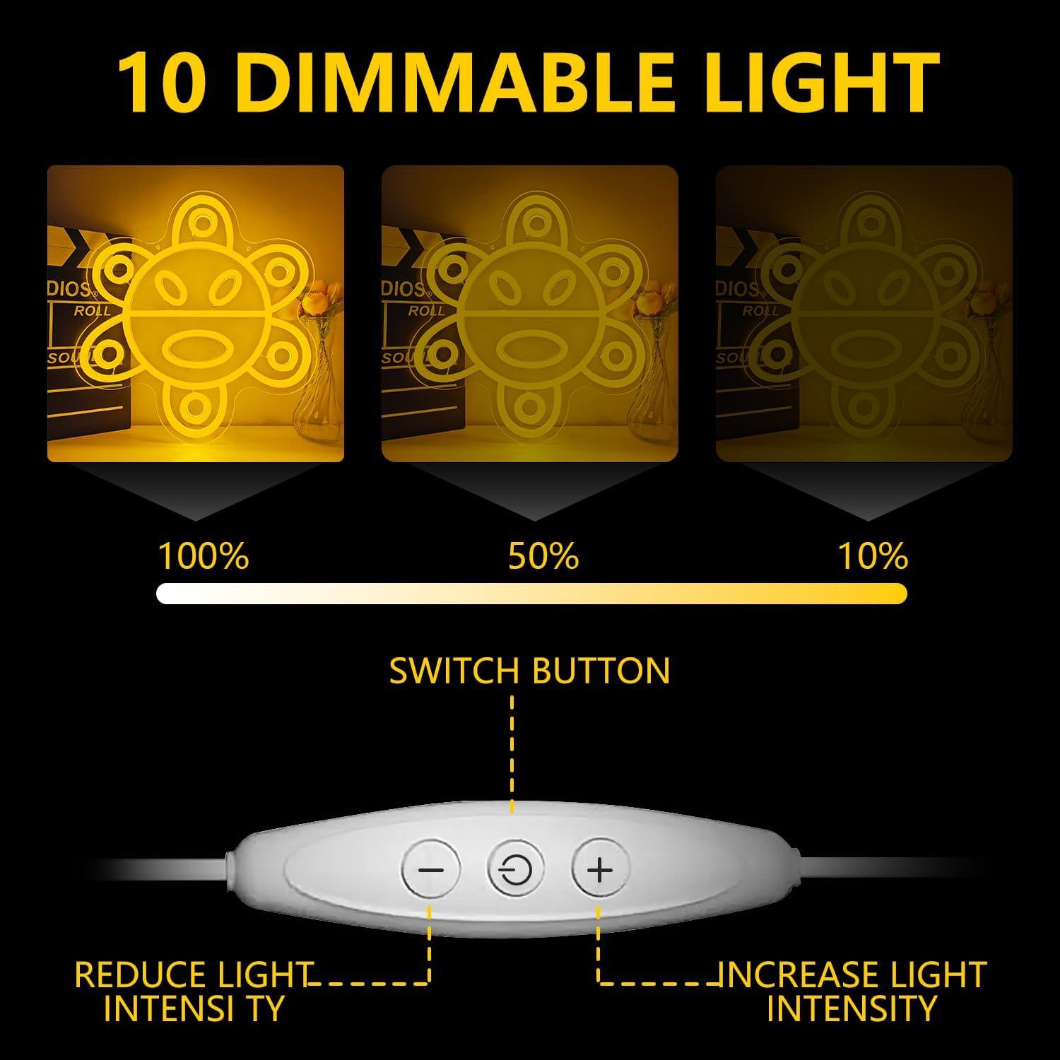 Cartel Neón Taino Sol de Puerto Rico - Luz LED Regulable