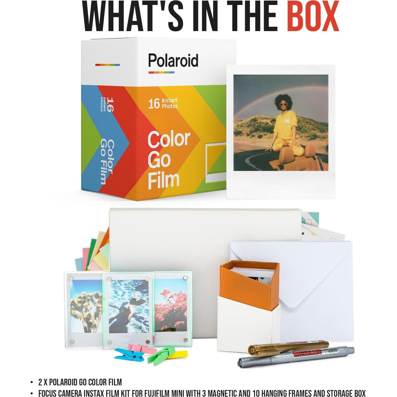 Paquete Doble Película a Color Polaroid GO + Kit Instax Fujifilm