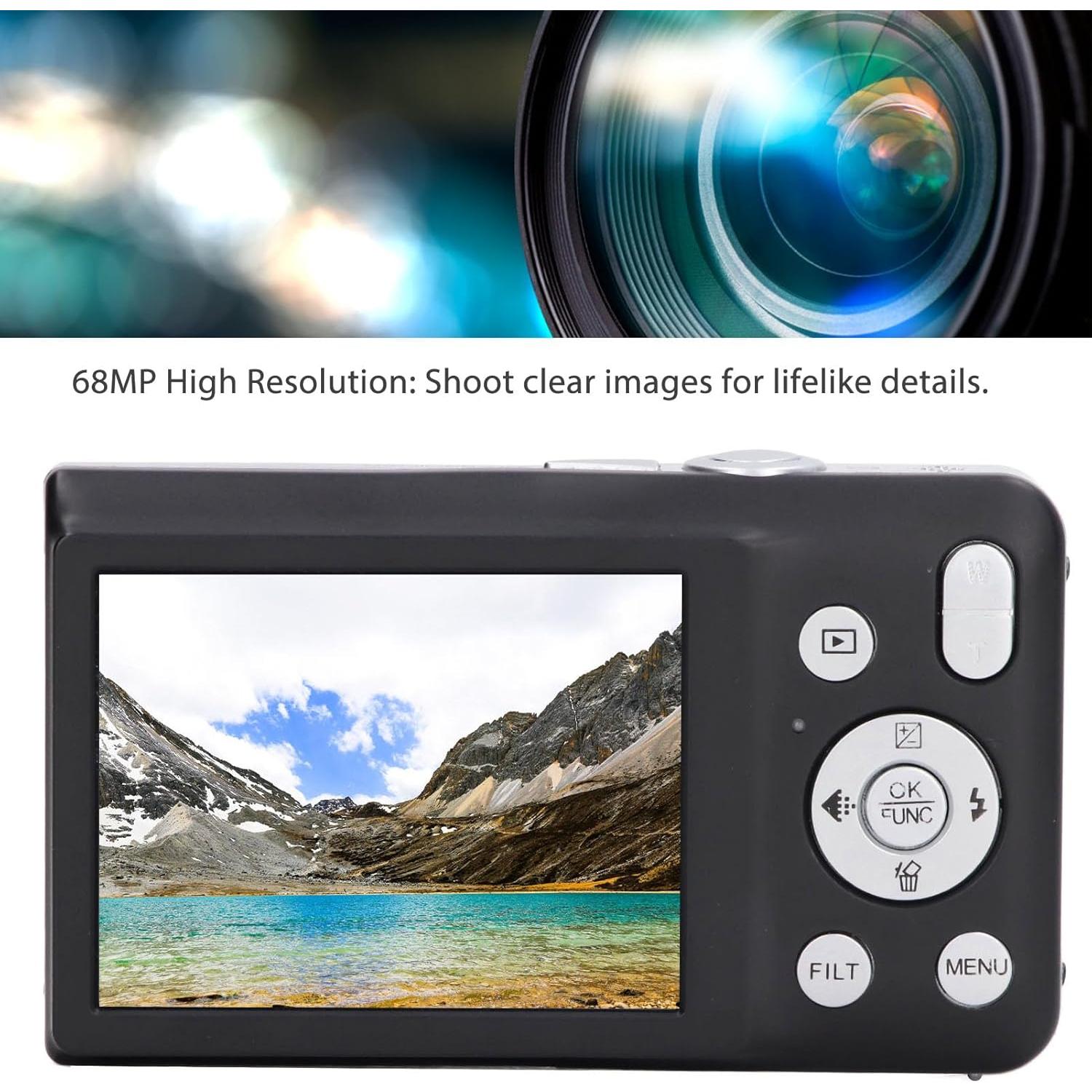 Cámara Digital 8K Dpofirs 68MP Pantalla 2.7" Zoom 16X