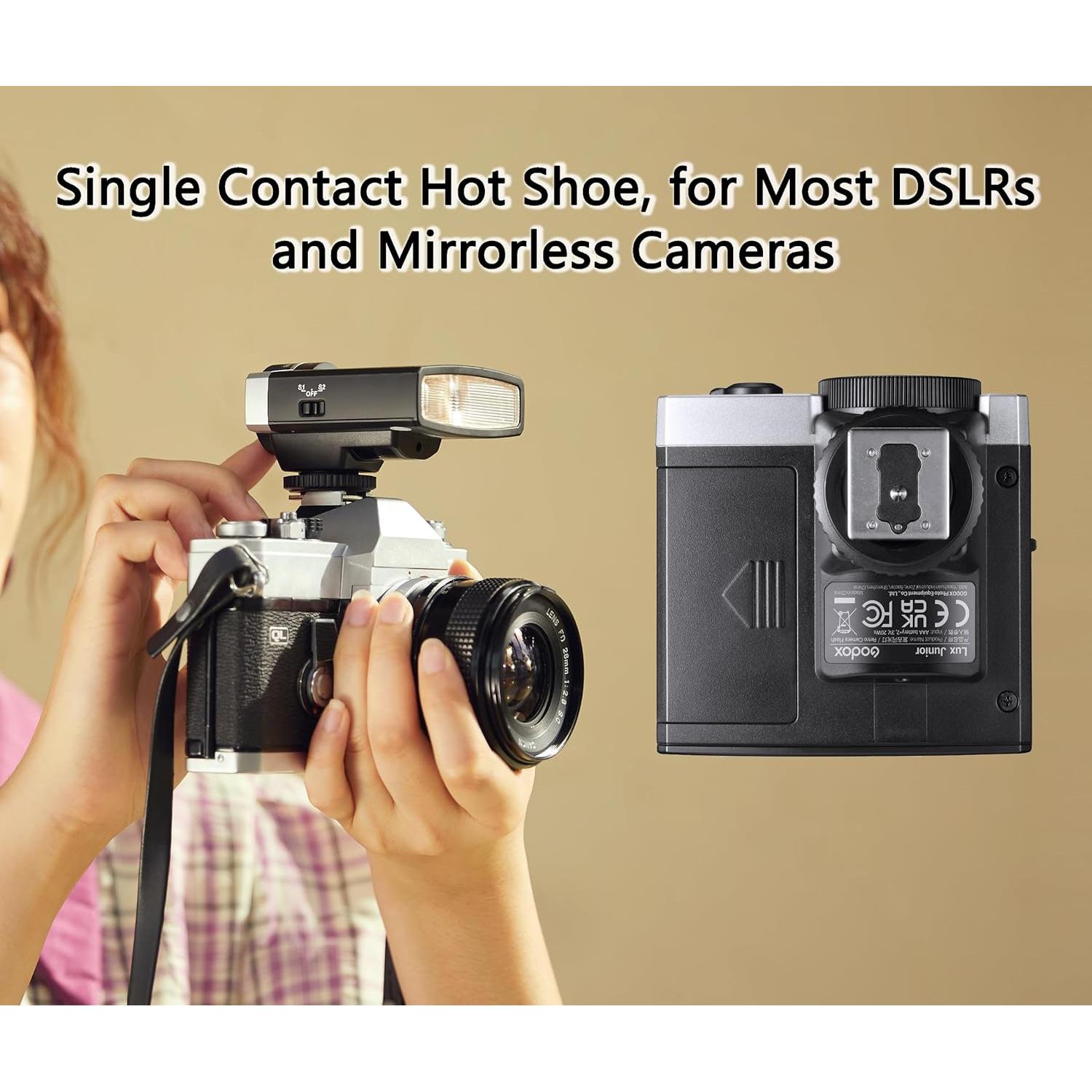 Flash Retro Godox Lux Junior GN12 6000K para Cámaras DSLR