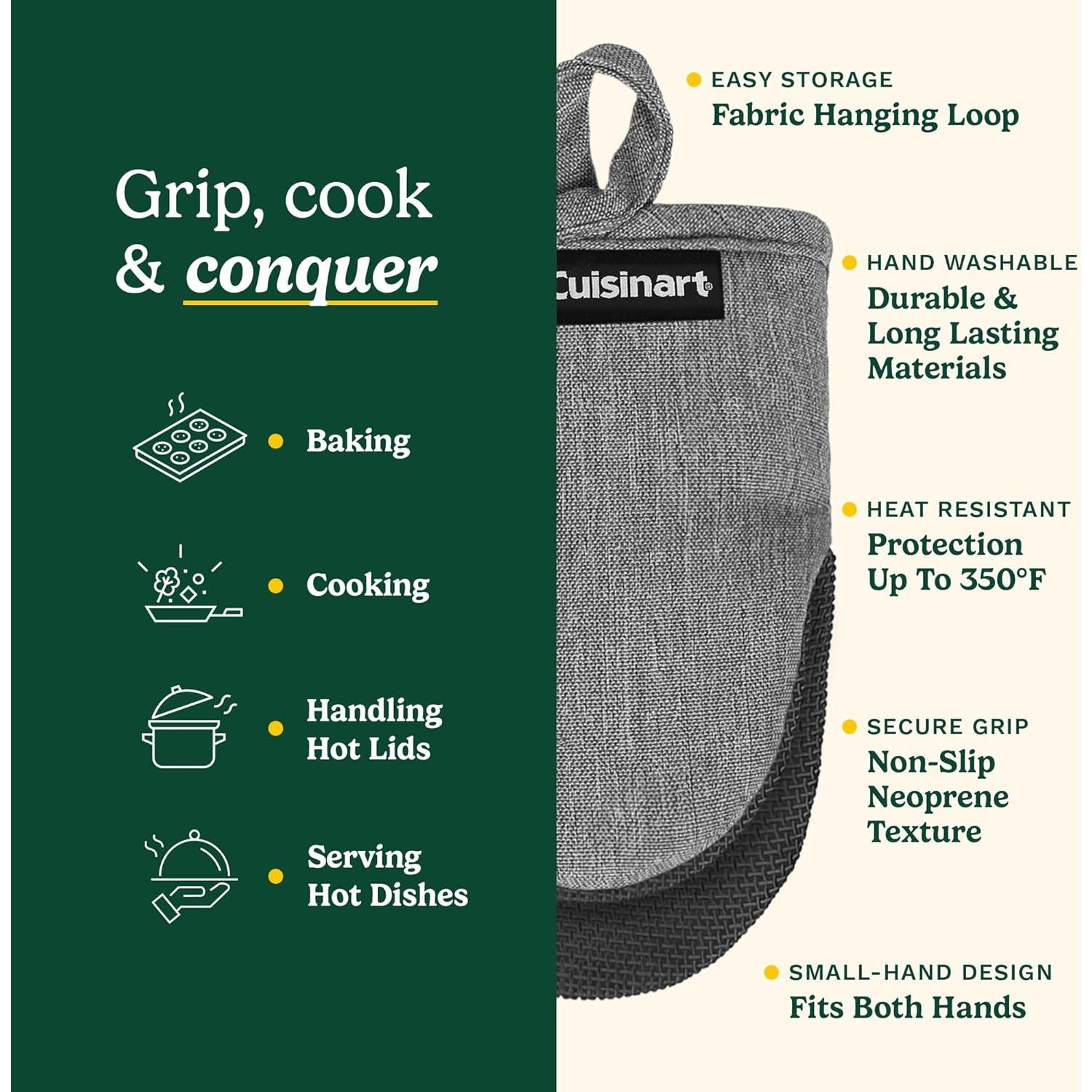 Guantes de Horno Cuisinart Mini Neopreno Antideslizante 17.78x13.97cm