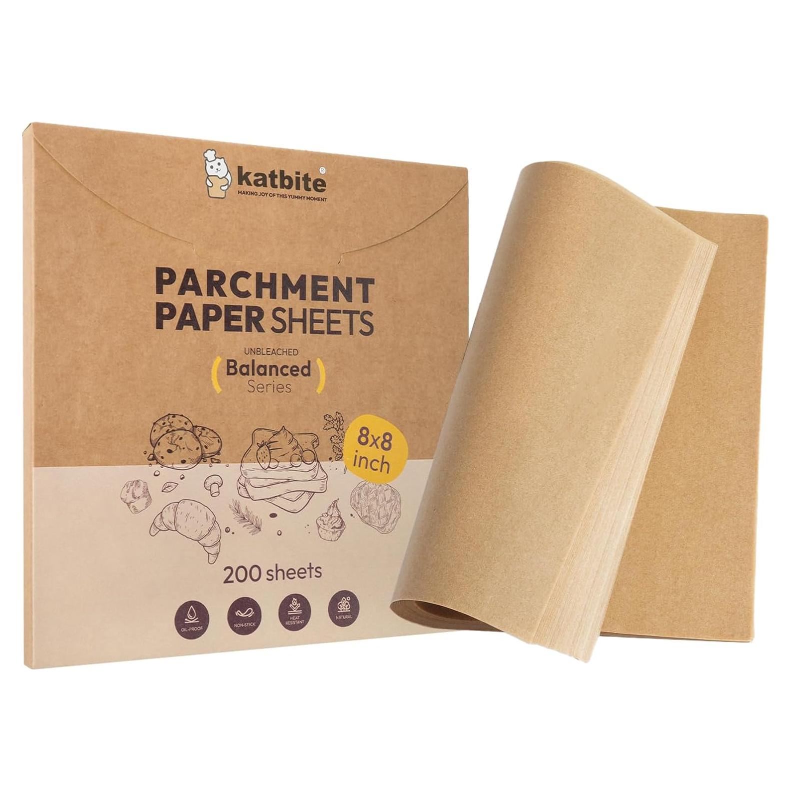 Papel Pergamino Katbite 200 Hojas 20x20 cm Antiadherente