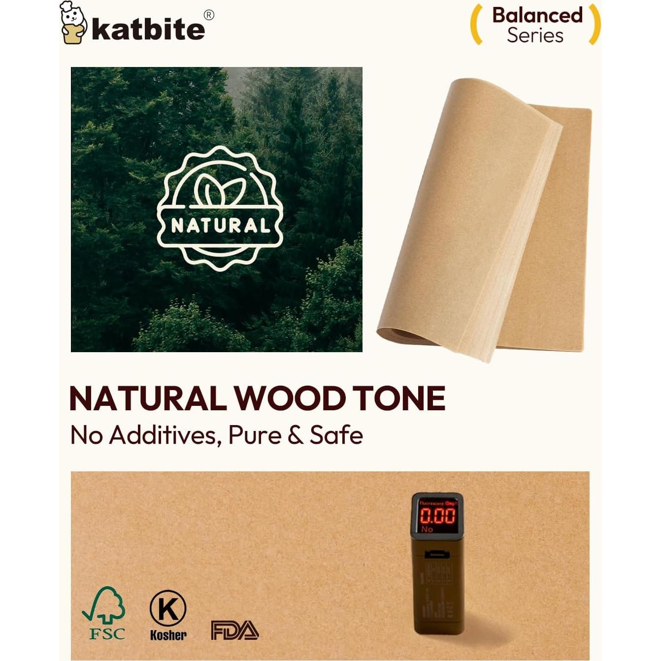 Papel Pergamino Katbite 200 Hojas 20x20 cm Antiadherente