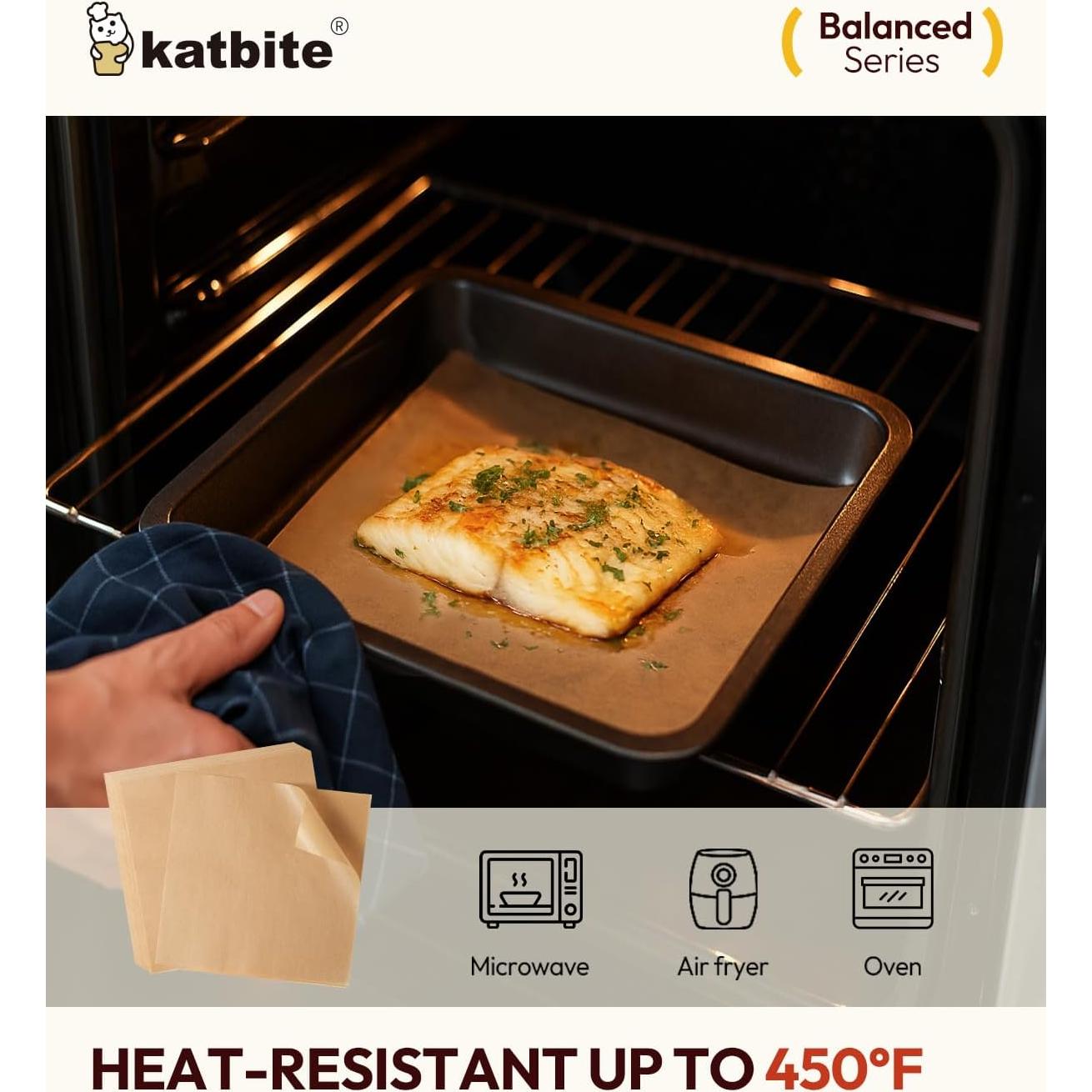 Papel Pergamino Katbite 200 Hojas 20x20 cm Antiadherente