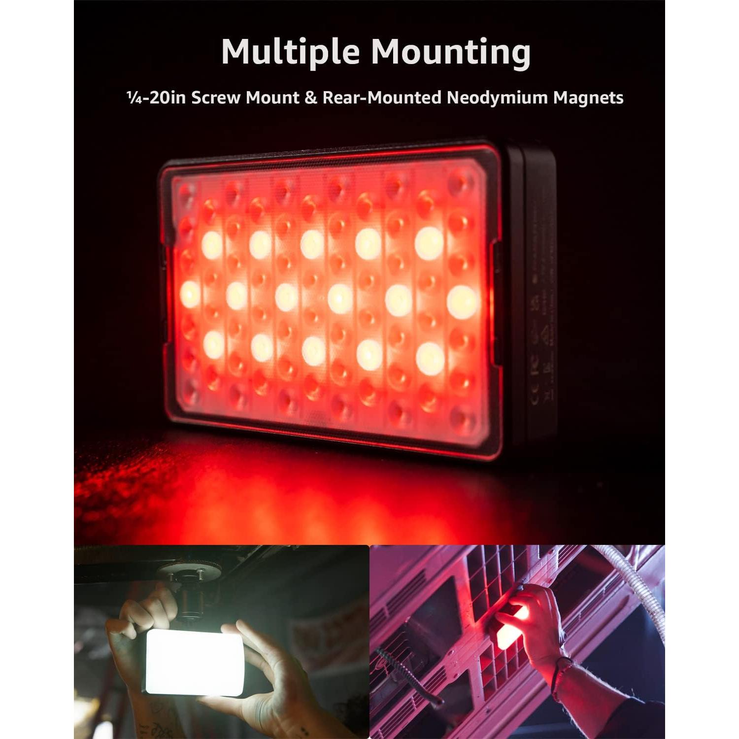 Luces LED RGBWW Aputure MC Pro, Panel Mini 5W, IP65