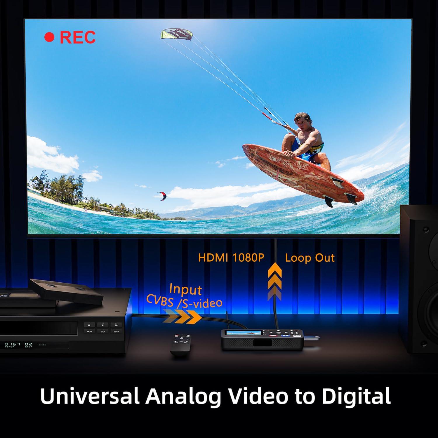 Convertidor de VHS a digital URayCoder UCSR-1-mini 1080p