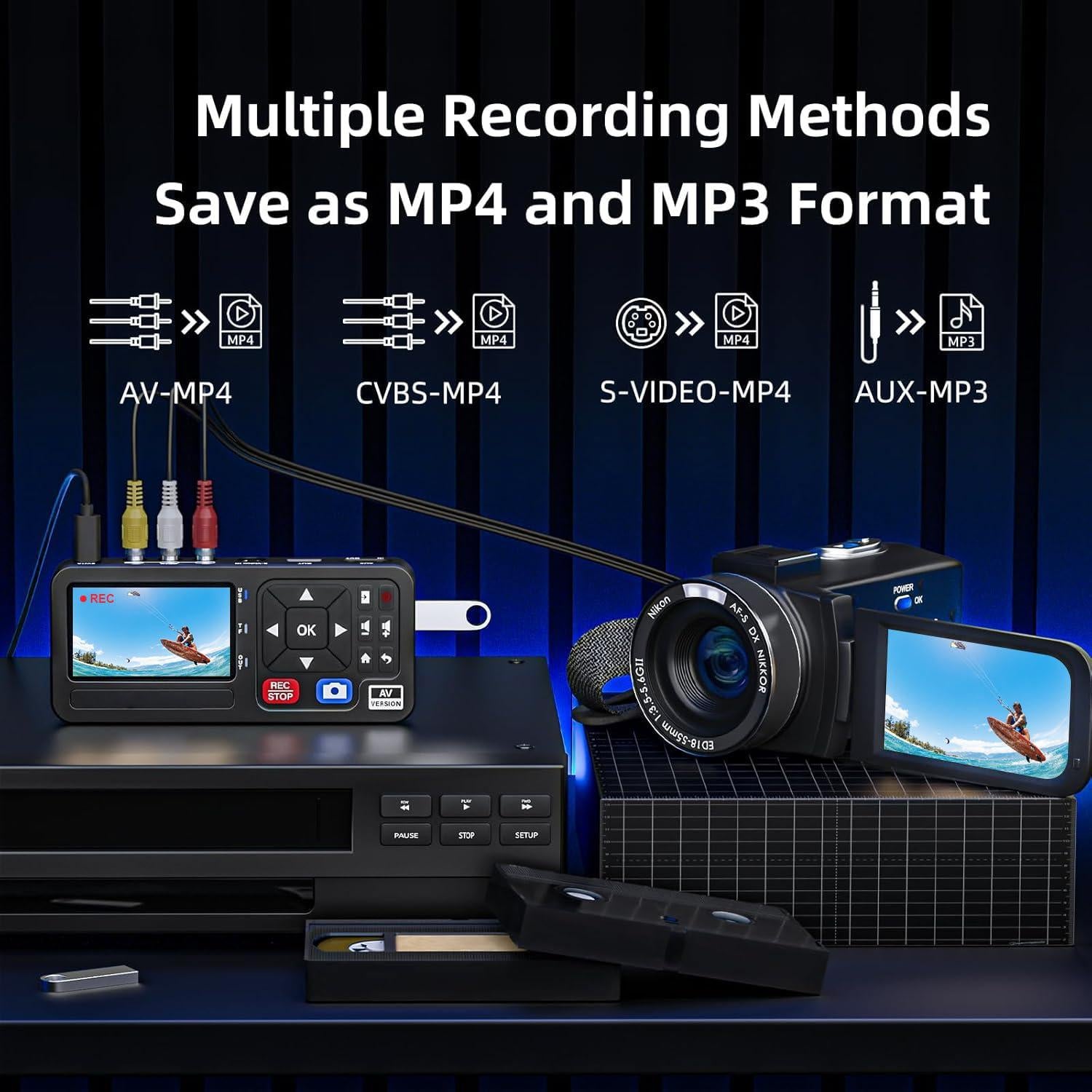 Convertidor de VHS a digital URayCoder UCSR-1-mini 1080p