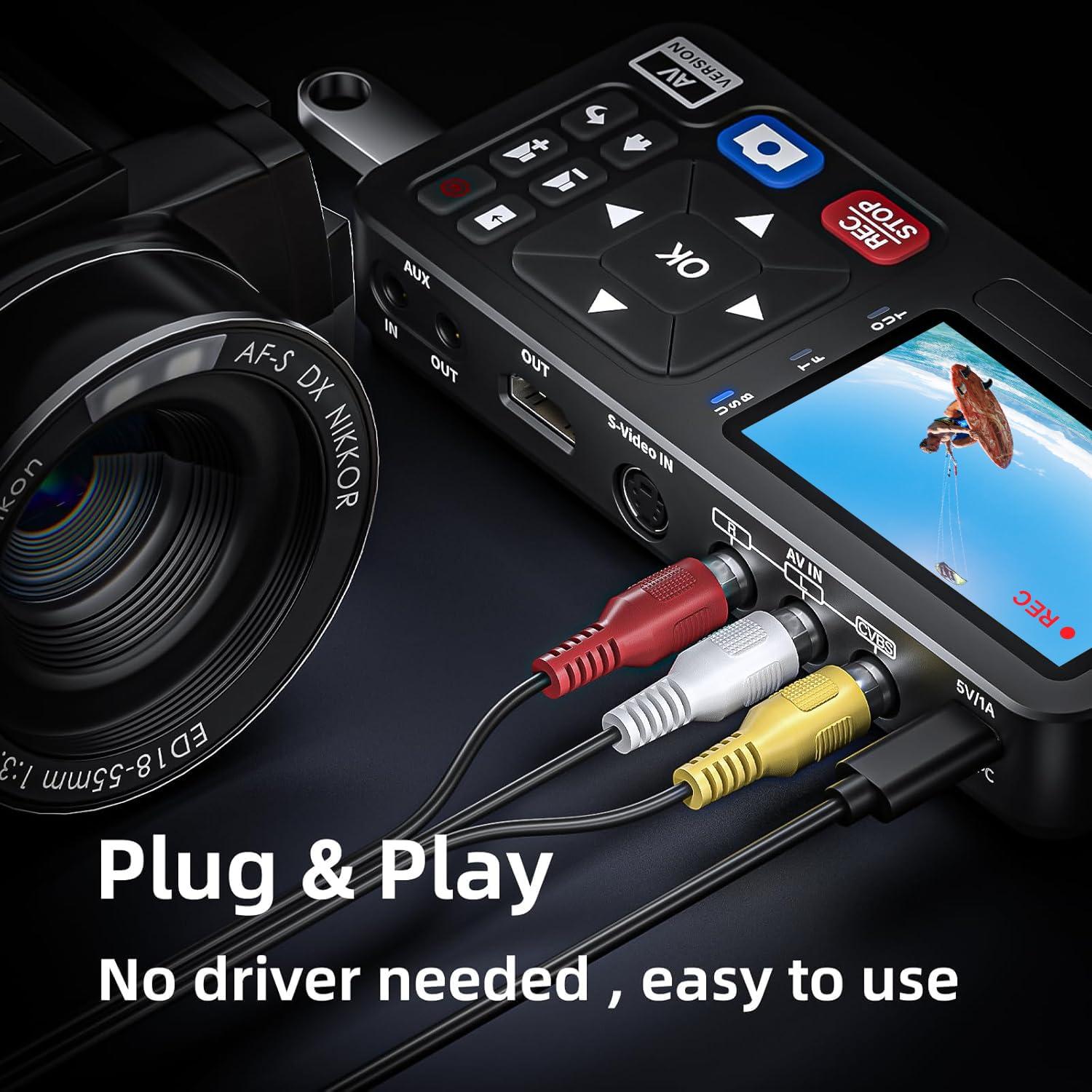 Convertidor de VHS a digital URayCoder UCSR-1-mini 1080p