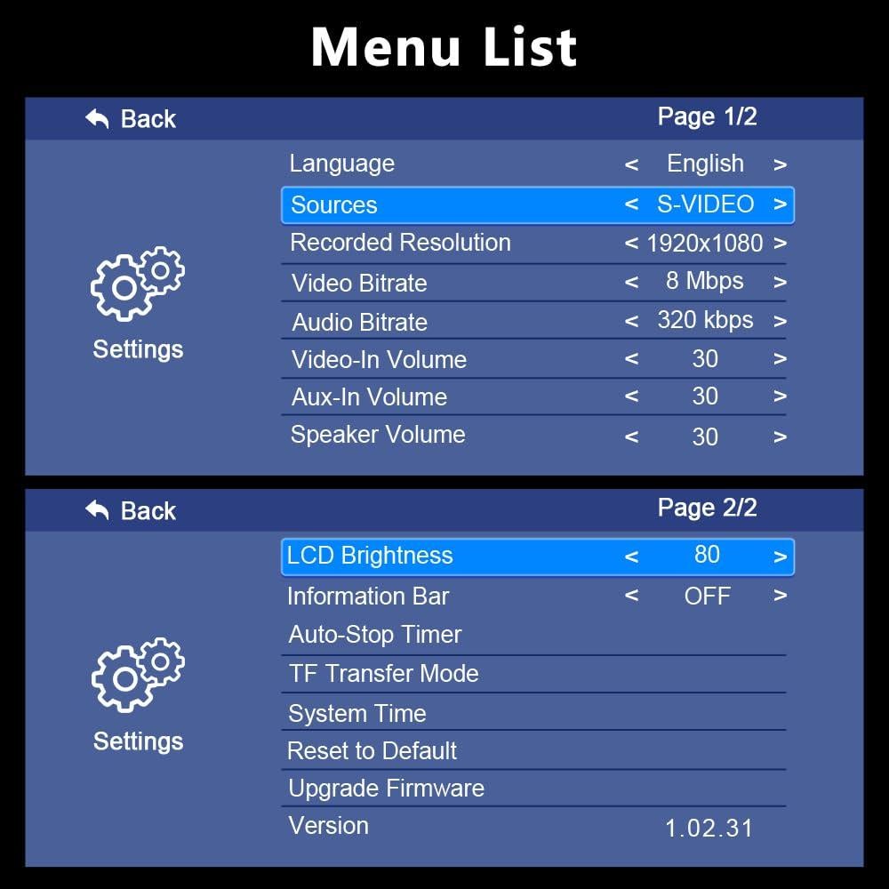 Convertidor de VHS a digital URayCoder UCSR-1-mini 1080p