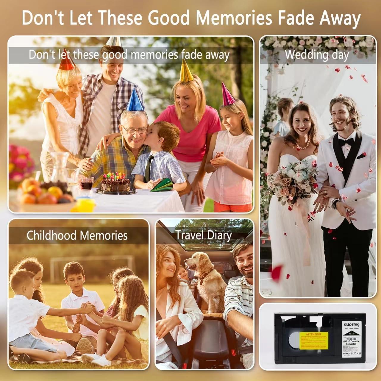 Adaptador SVHS VHSC a VHS Ottosing - Reproducción y Grabación