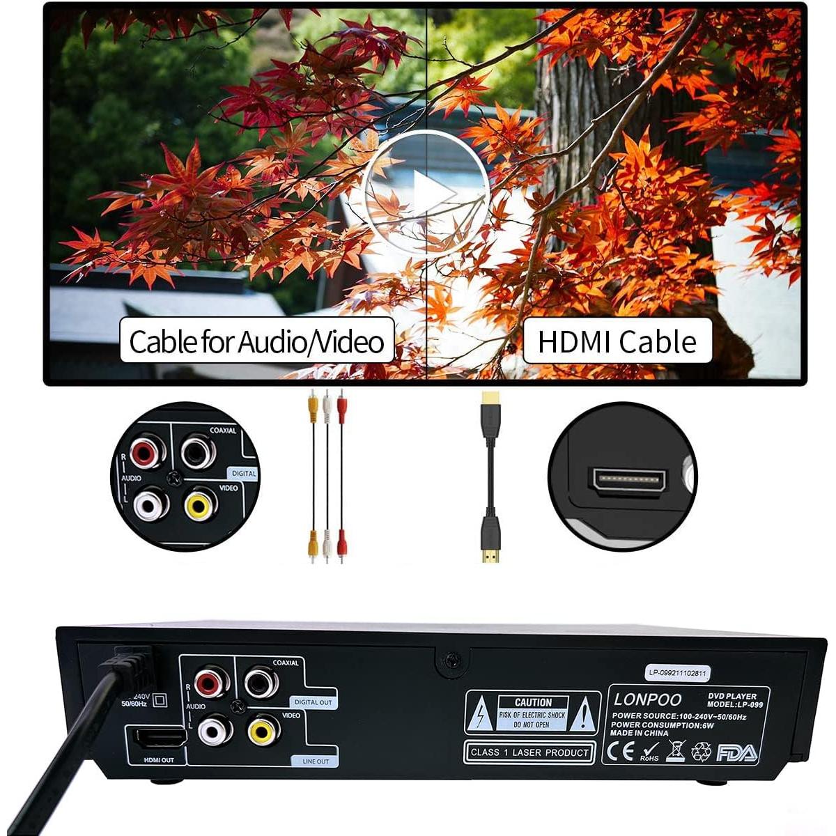 Reproductor de DVD HD ESENDA LP-099 Multi Región HDMI USB