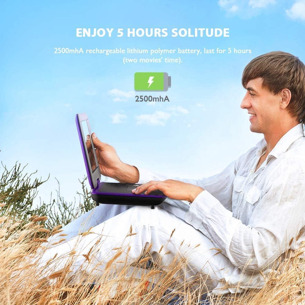 Reproductor de DVD Portátil ieGeek IK-902 9.5" para Niños - Púrpura