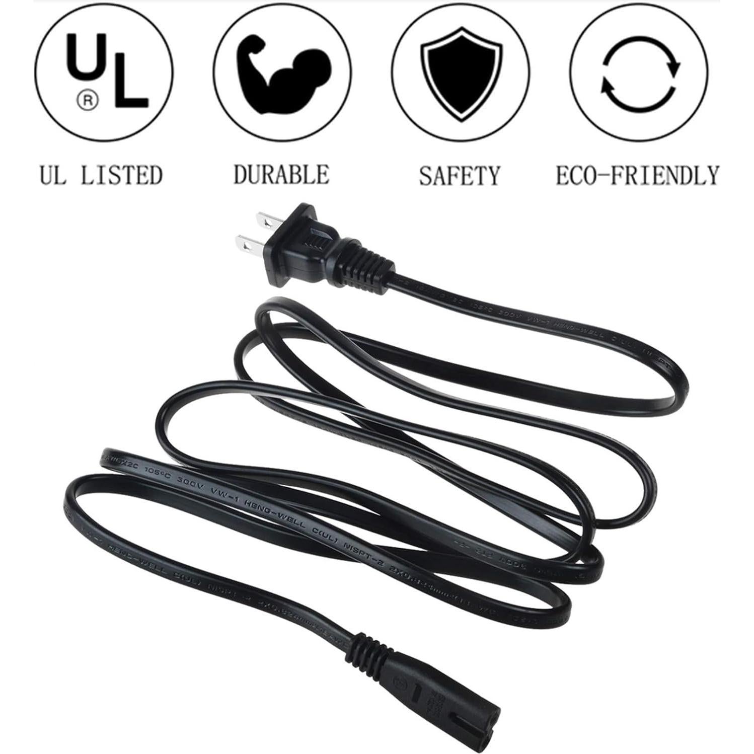 Cable de Alimentación CA 1.8m SapplySource para Panasonic DMR-EH69