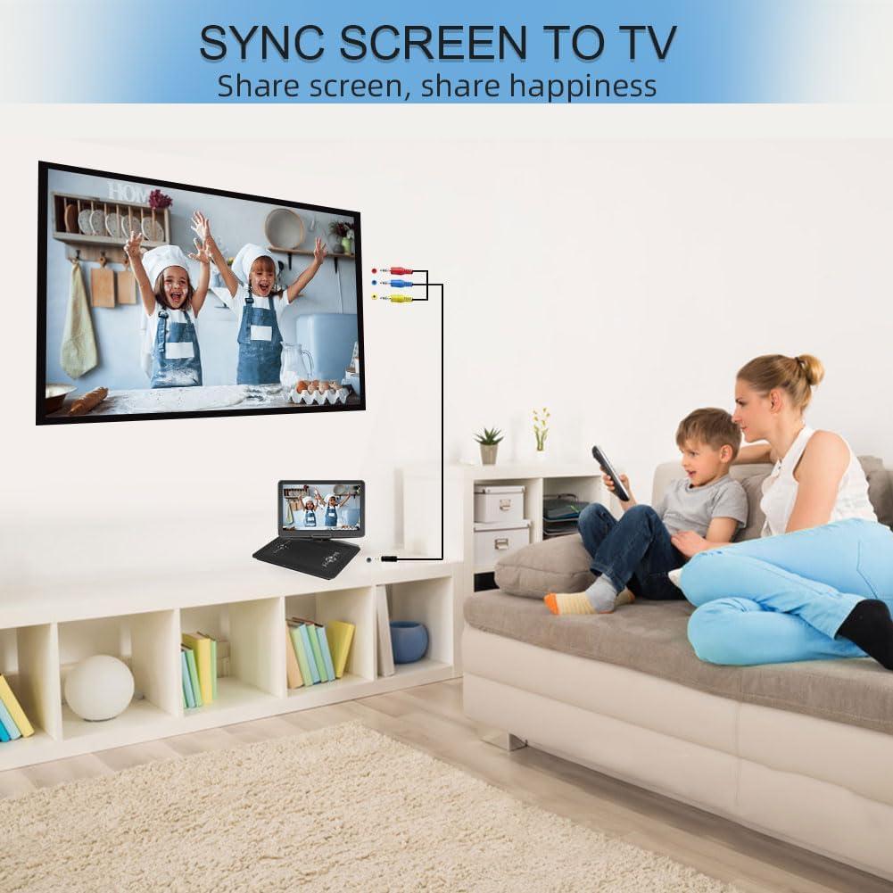 Reproductor de DVD Portátil HotHat 15.6" HD Batería 5000mAh