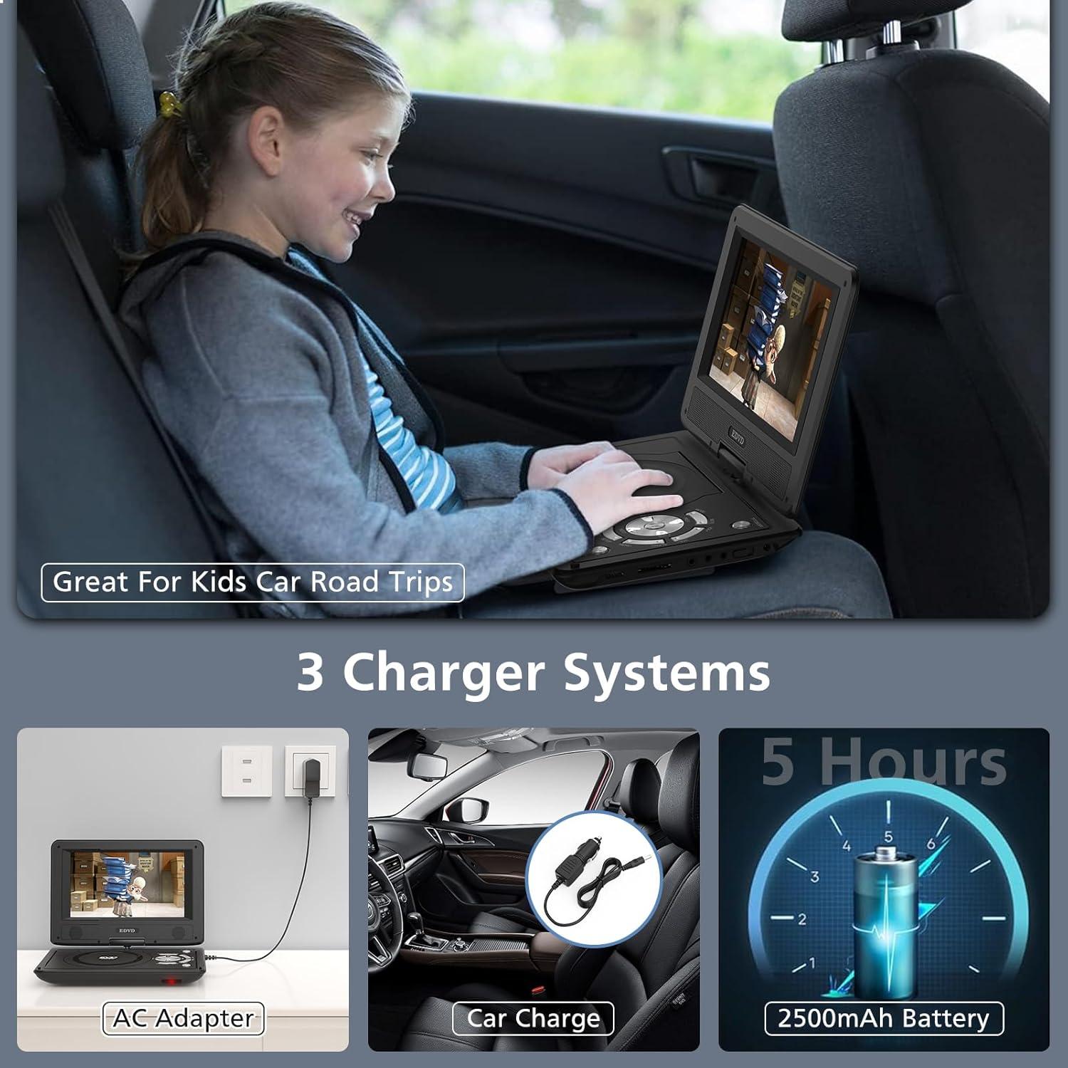 Reproductor DVD portátil SQQBZZ 9.5" HD para coche y niños