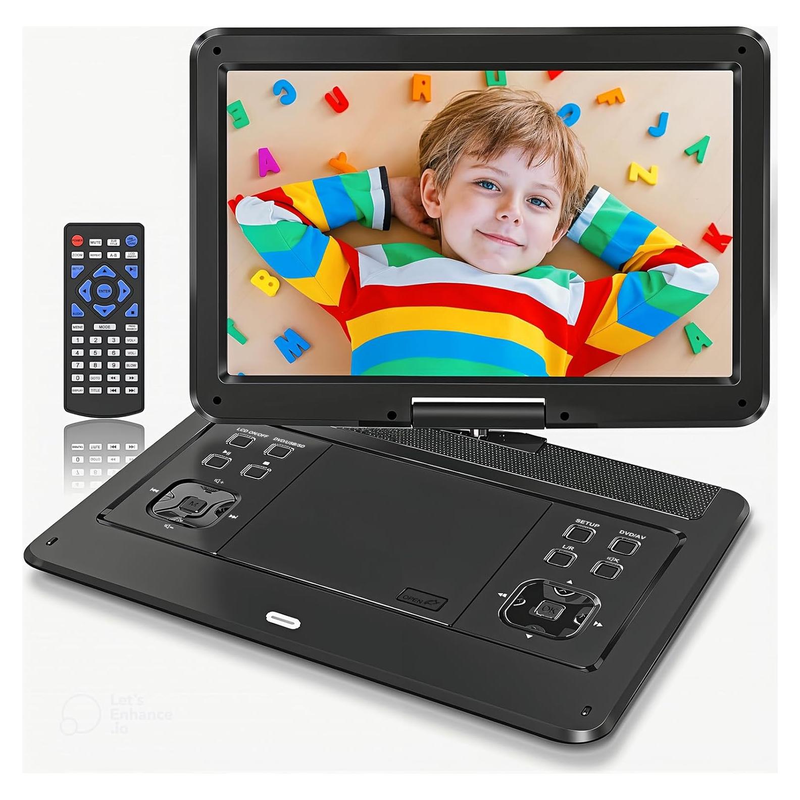 Reproductor DVD Portátil HOPYOP 14.1" HD Batería 6h USB