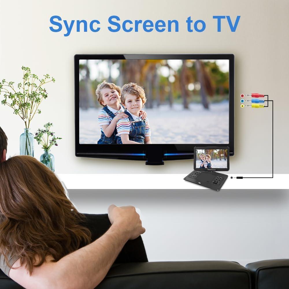 Reproductor DVD Portátil HOPYOP 14.1" HD Batería 6h USB