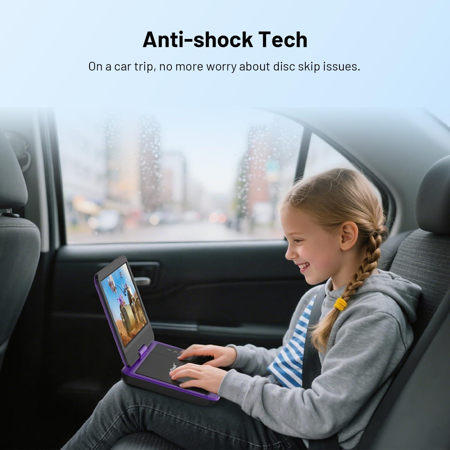 Reproductor de DVD Portátil ieGeek 12.5" HD 5H Batería USB SD