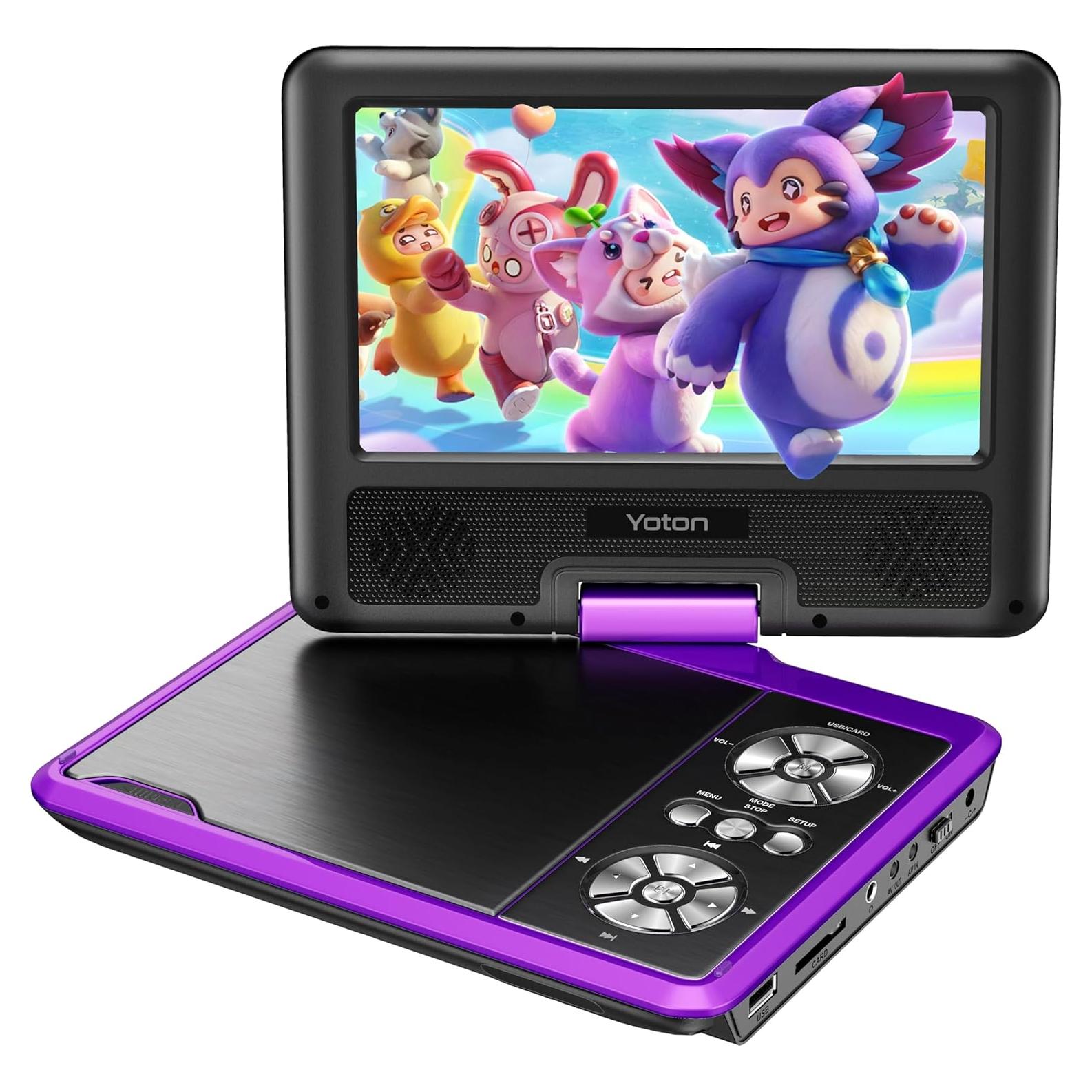Reproductor de DVD Portátil YOTON YD075 Púrpura 7.5" HD
