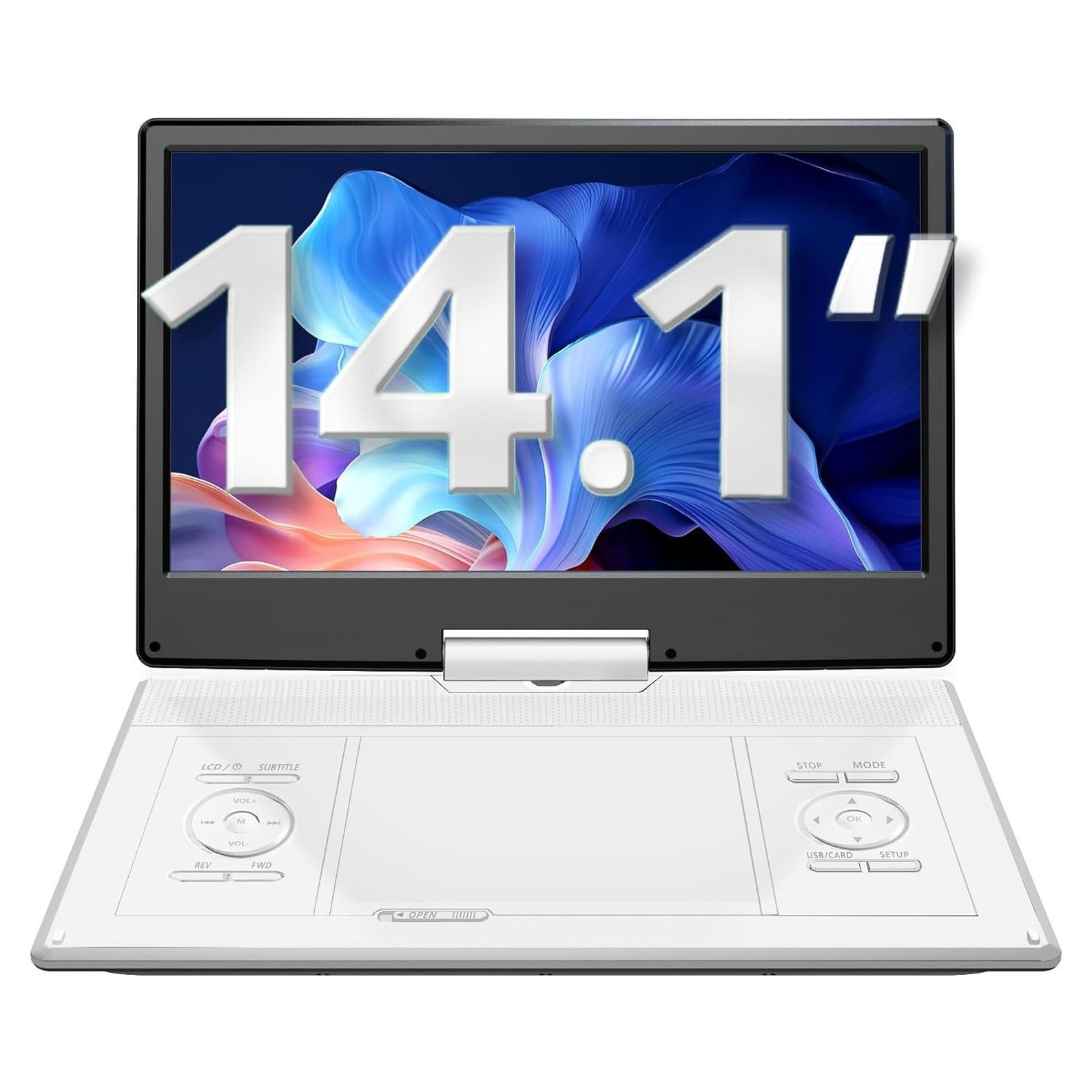 Reproductor de DVD Portátil YOTON 14.1" Batería 5000mAh HD