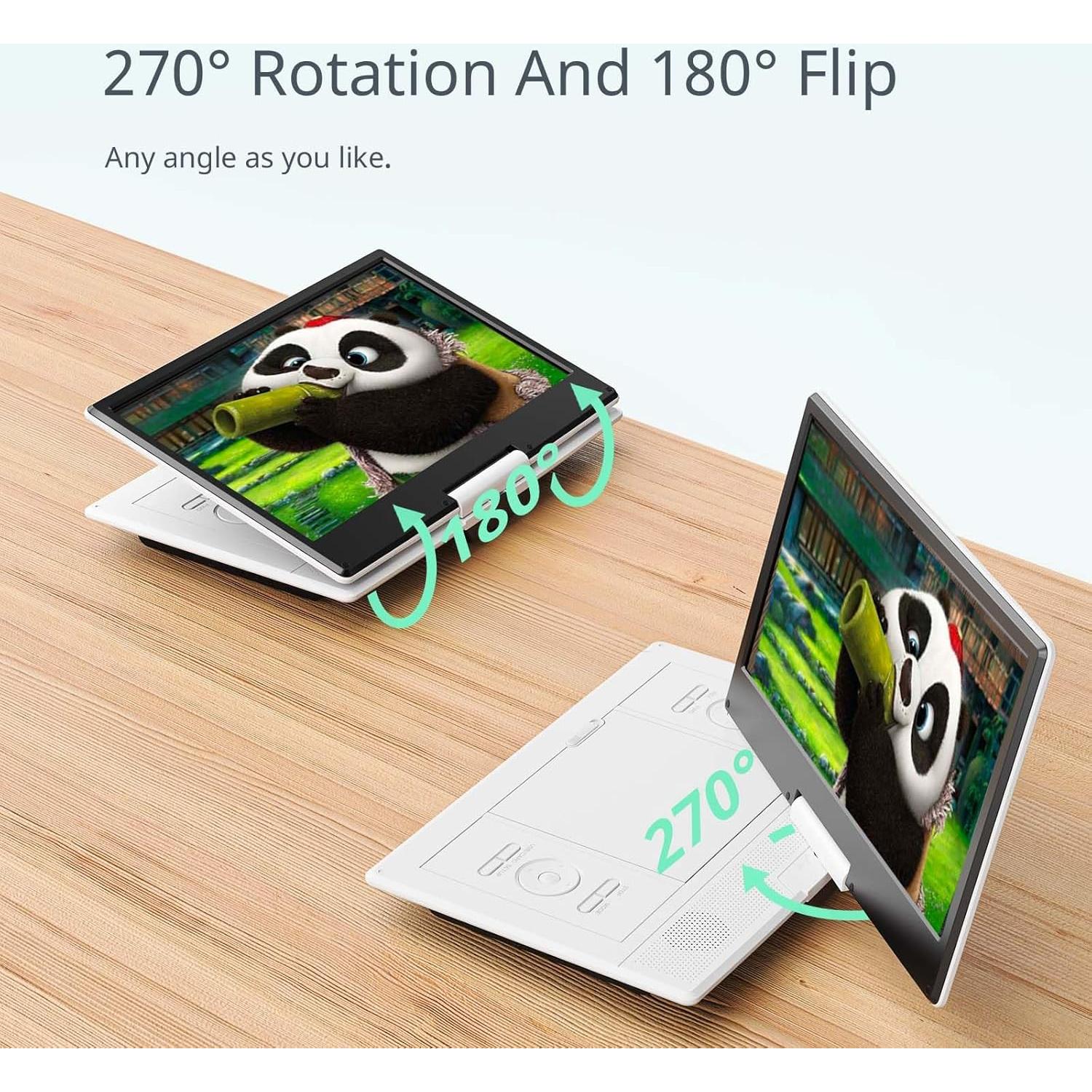 Reproductor de DVD Portátil YOTON 14.1" Batería 5000mAh HD