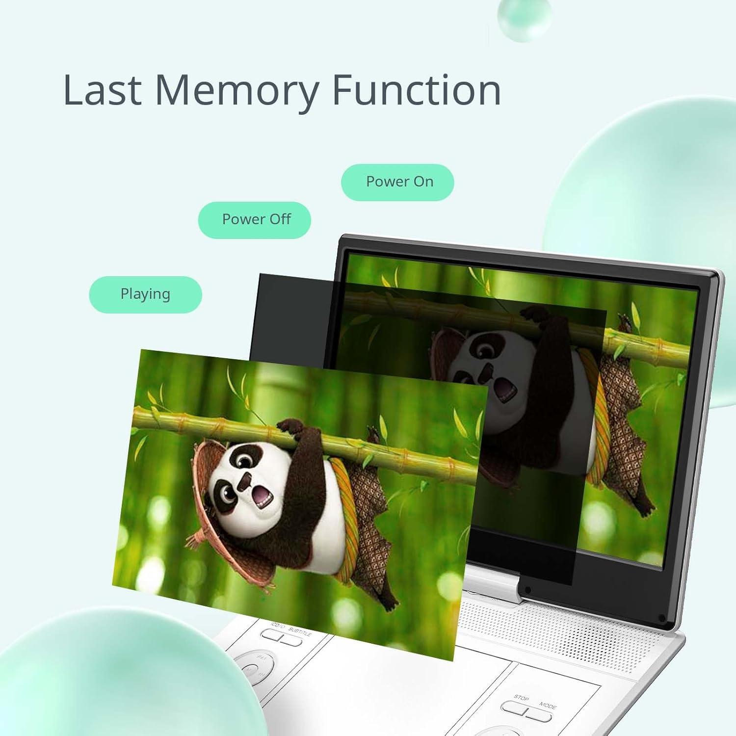 Reproductor de DVD Portátil YOTON 14.1" Batería 5000mAh HD