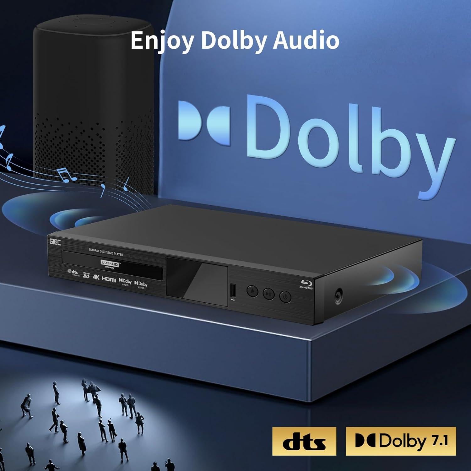 Reproductor Blu Ray Ultra HD 4K GIEC G5300 HDMI USB 3.0