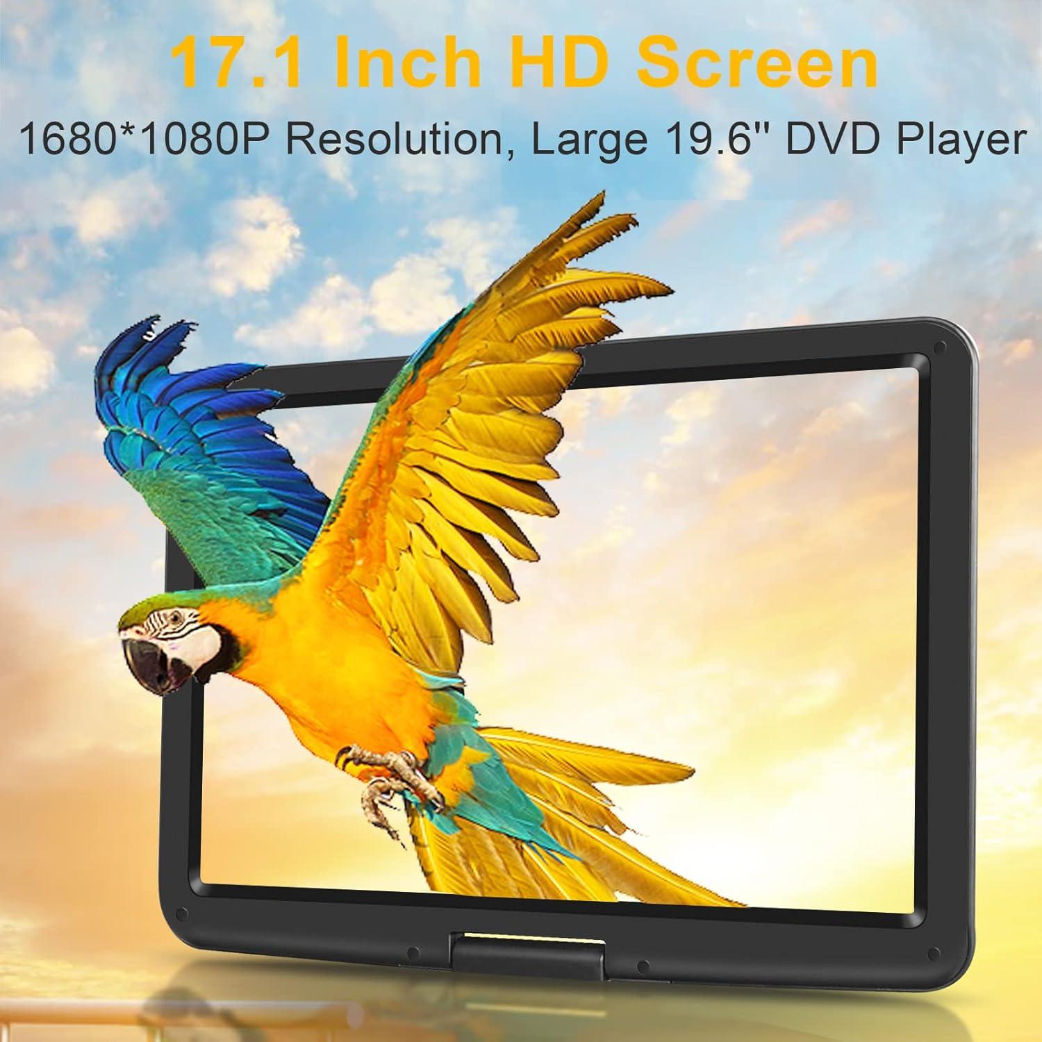 Reproductor de DVD Portátil HotHat 17.1" HD 6 Horas Batería