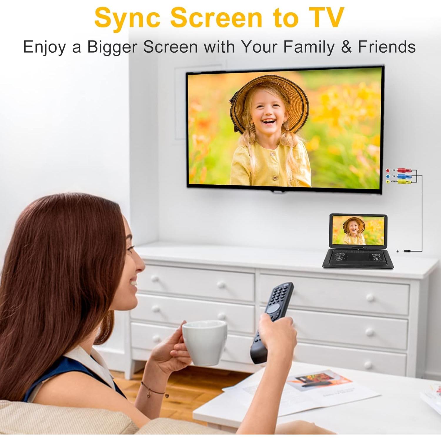 Reproductor de DVD Portátil HotHat 17.1" HD 6 Horas Batería