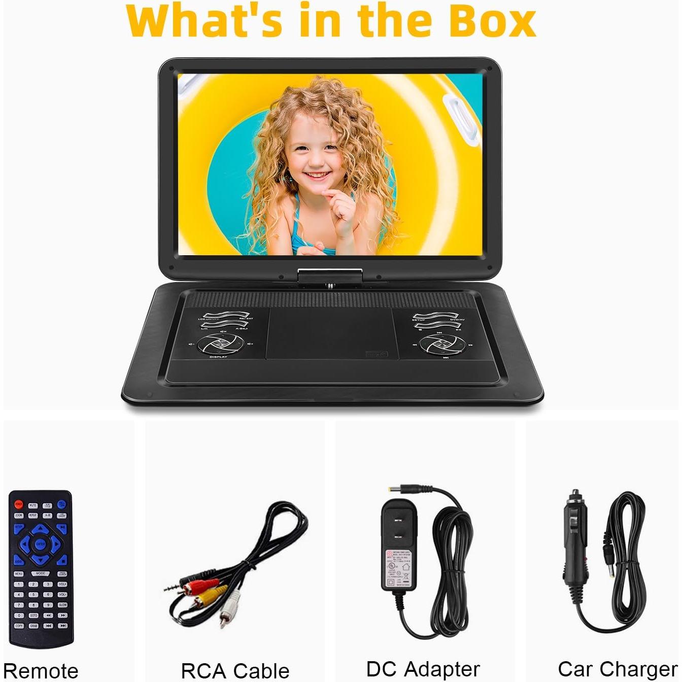 Reproductor de DVD Portátil HotHat 17.1" HD 6 Horas Batería