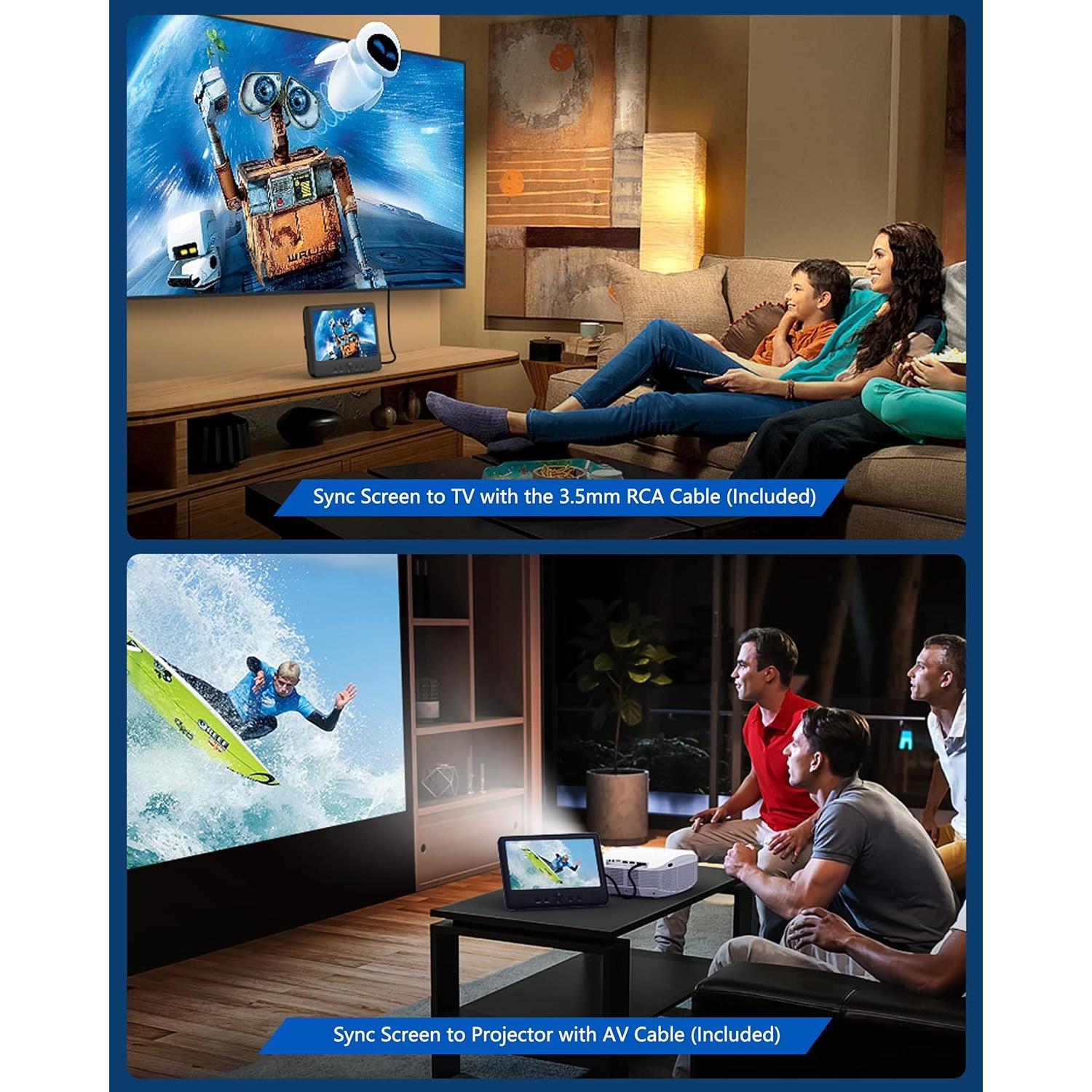 Reproductor DVD Doble Portátil WONNIE 10.5" para Auto