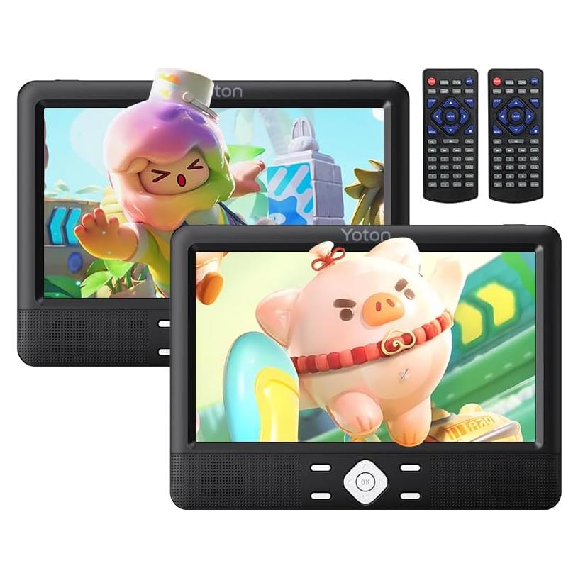 Reproductores de DVD Portátiles YOTON 10.5" Duales para Auto