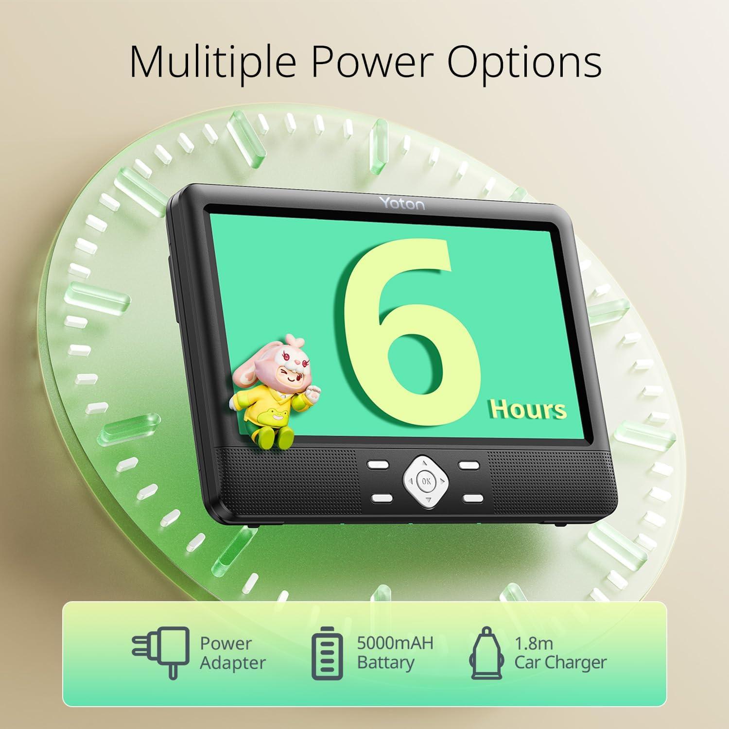 Reproductores de DVD Portátiles YOTON 10.5" Duales para Auto